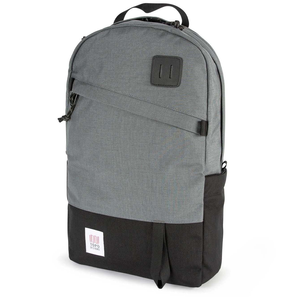 Topo Designs Daypack Classic Backpack in Charcoal Black — angle view