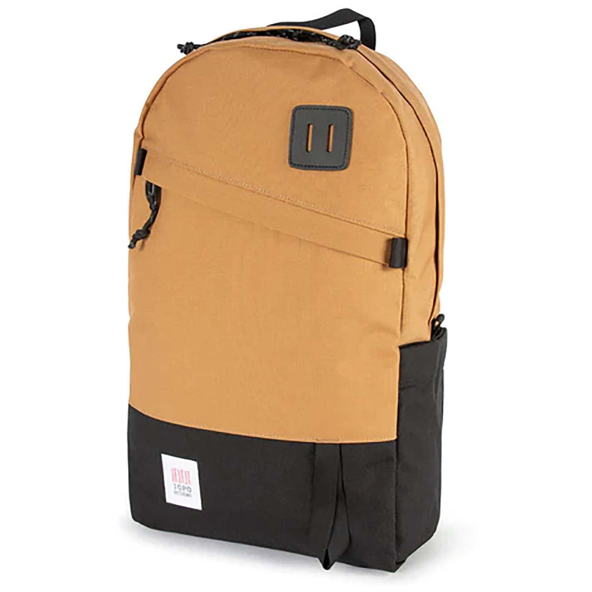 Topo Designs Daypack Classic Backpack in Khaki Black — angle view