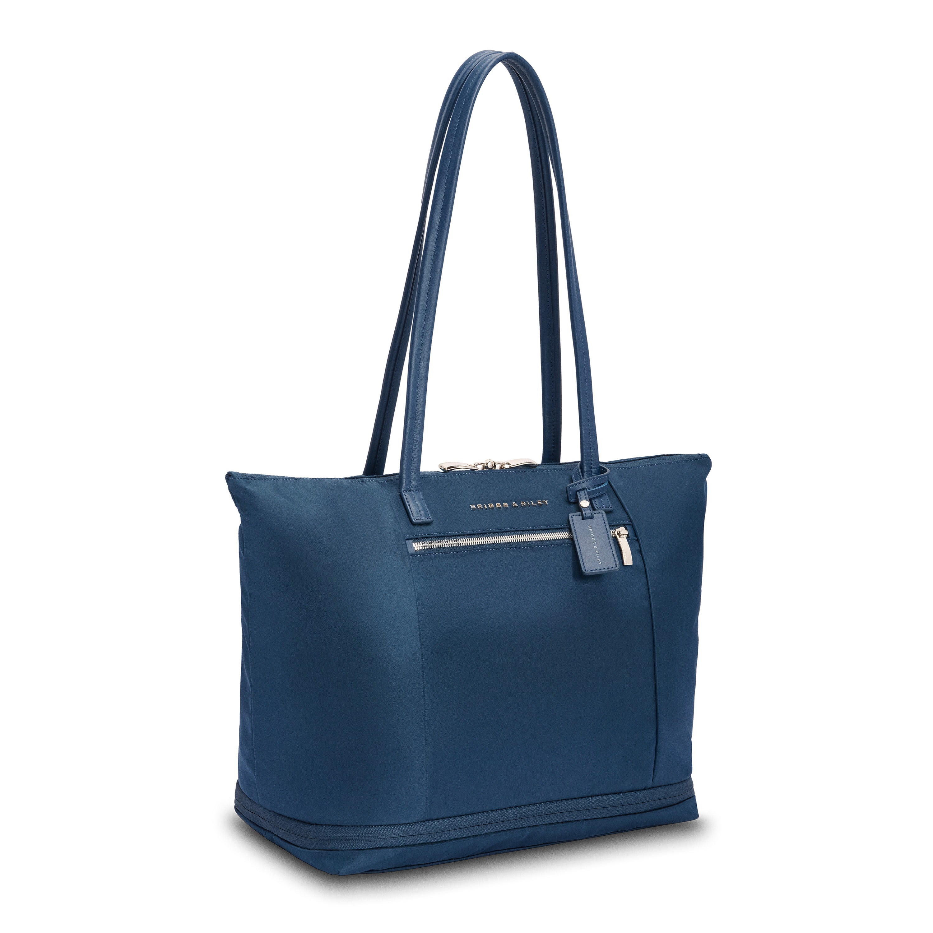 Briggs & Riley Rhapsody Expandable Tote in Navy — angle view 2 # color_Navy