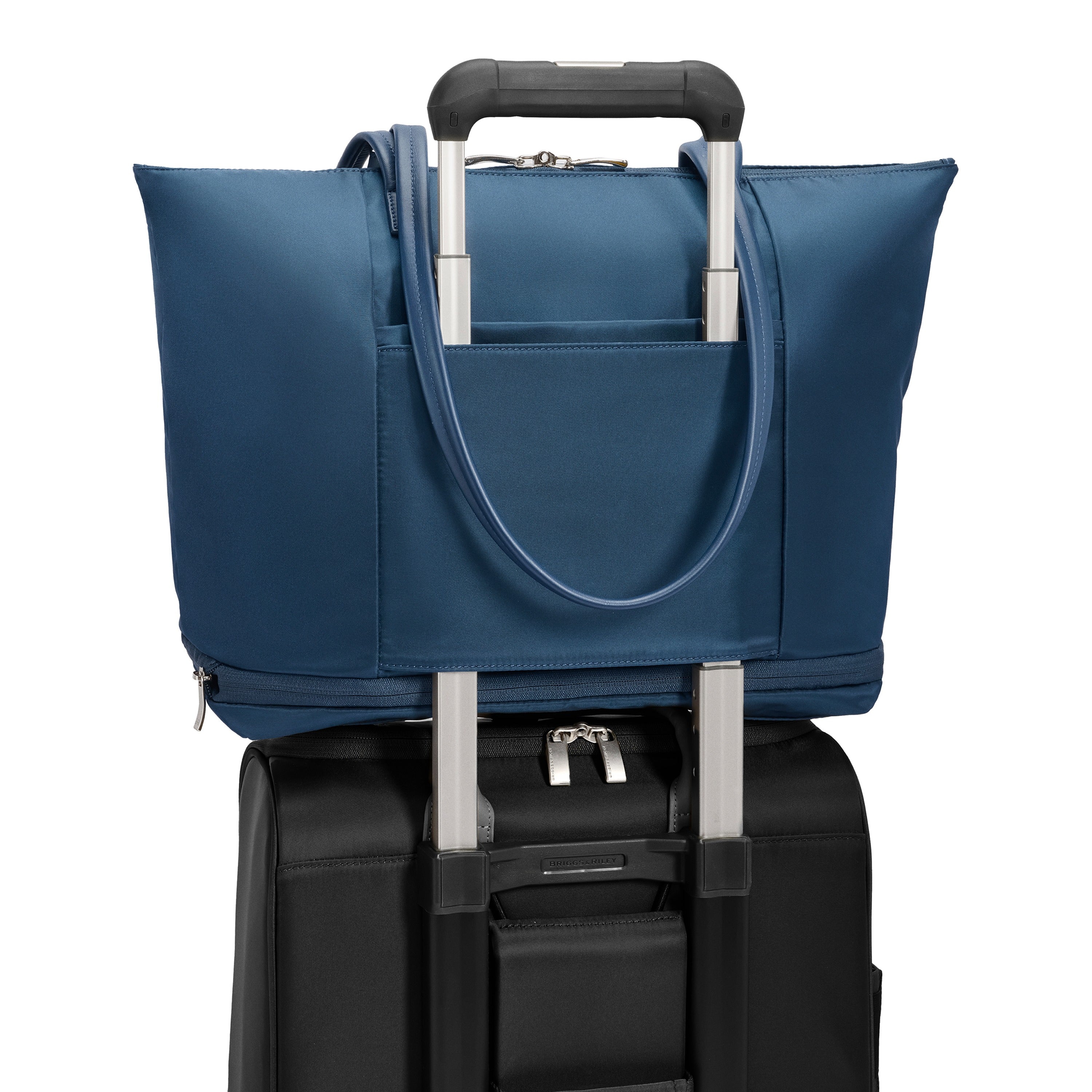 Briggs & Riley Rhapsody Expandable Tote in Navy — back view # color_Navy