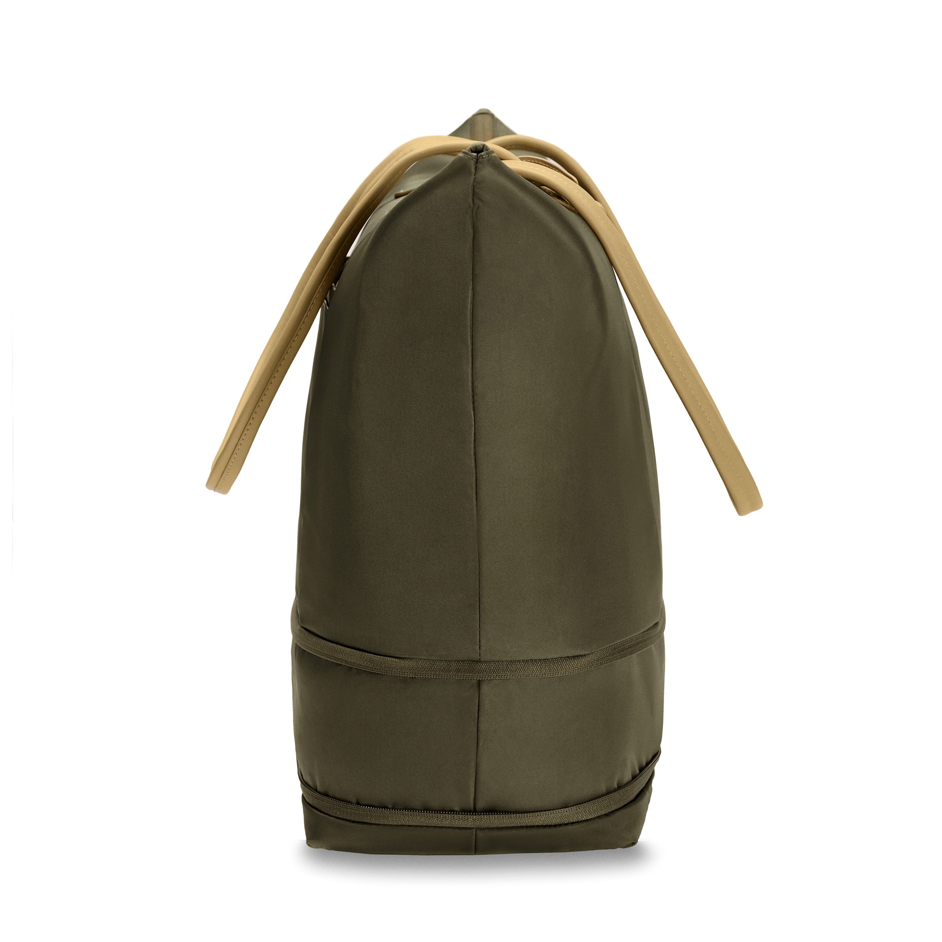 Briggs & Riley Rhapsody Expandable Tote in Olive — side view 2 # color_Olive