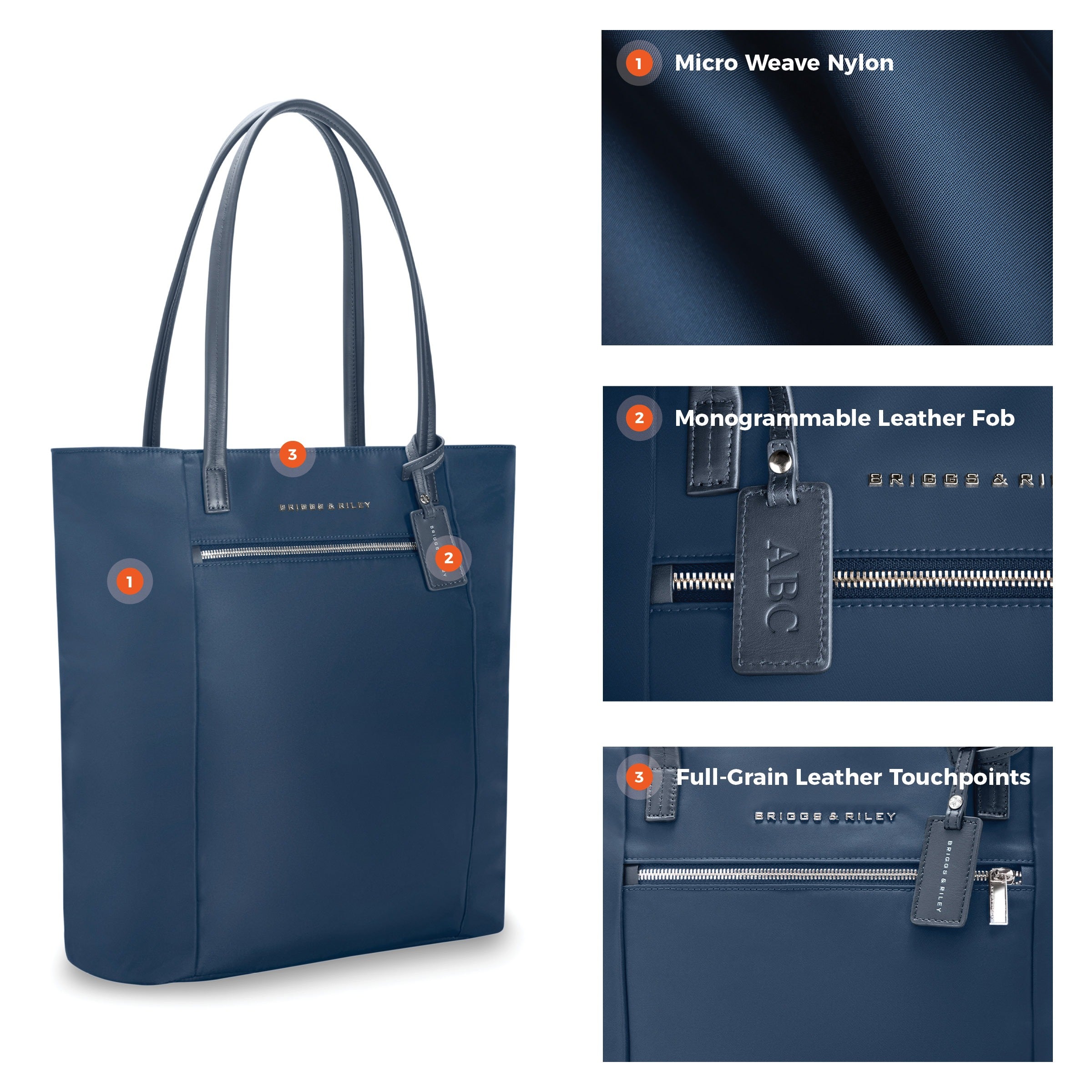 Briggs & Riley Rhapsody Vertical Tote - Navy