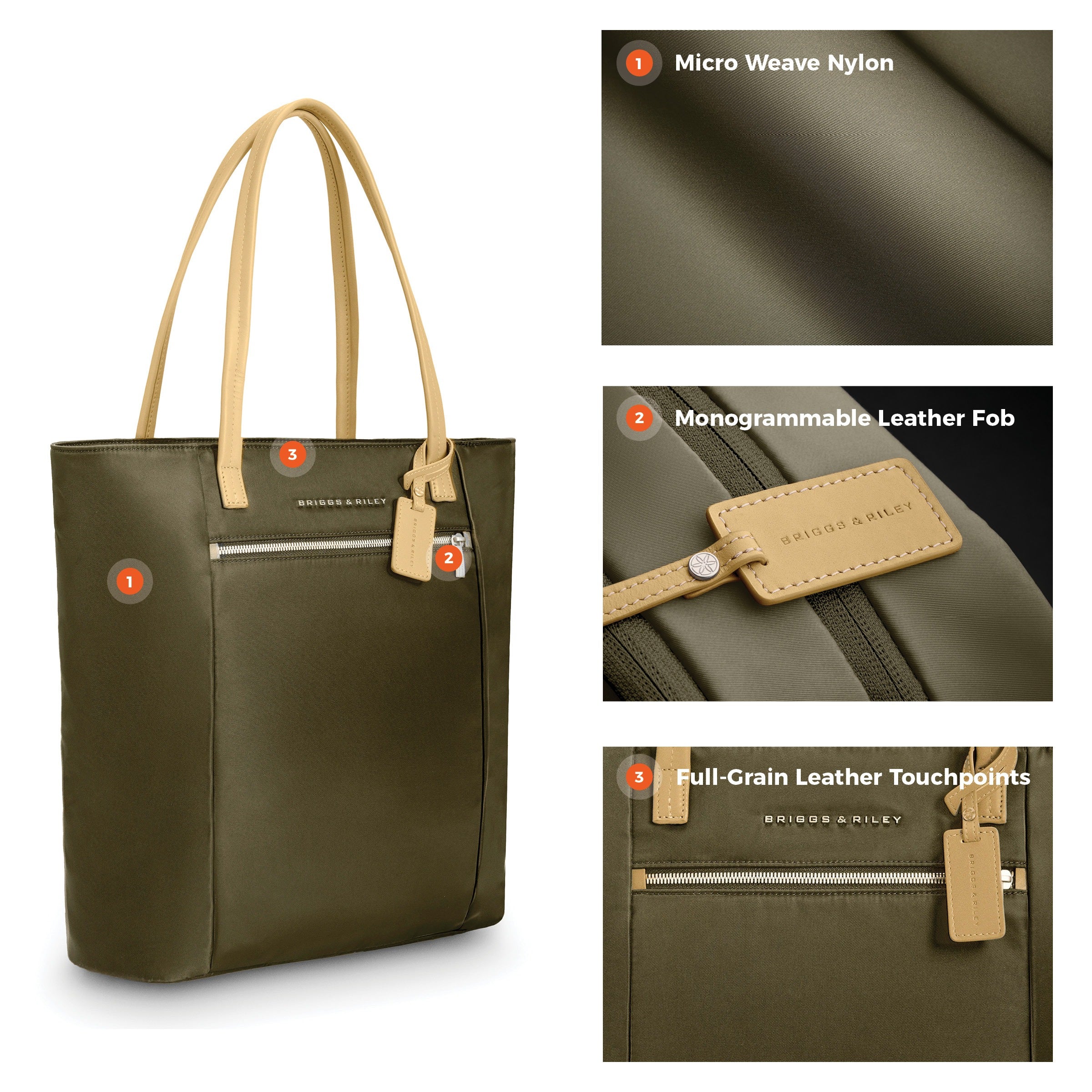 Briggs & Riley Rhapsody Vertical Tote - Olive