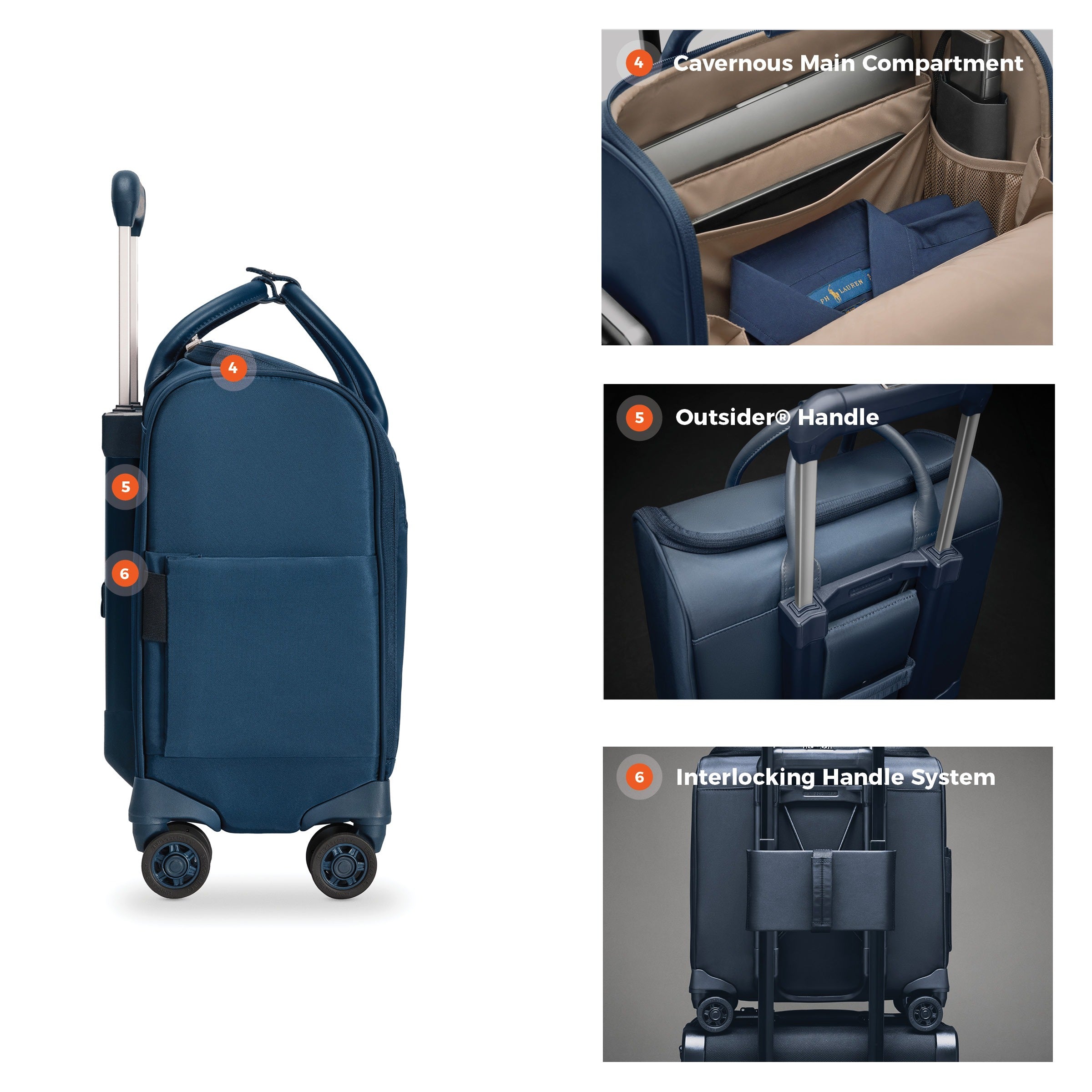 Briggs & Riley Rhapsody Wheeled Cabin Bag - Navy