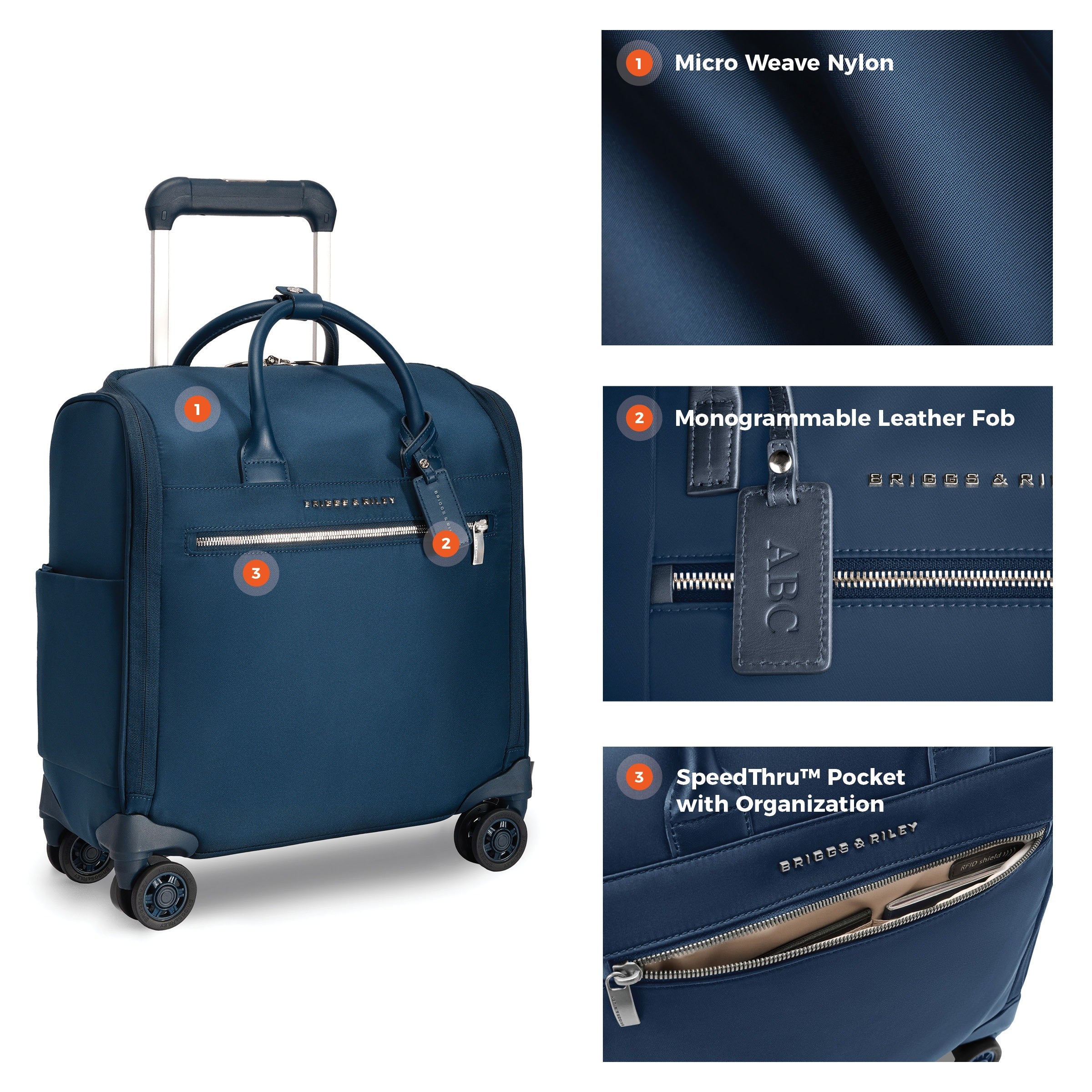 Briggs & Riley Rhapsody Wheeled Cabin Bag - Navy