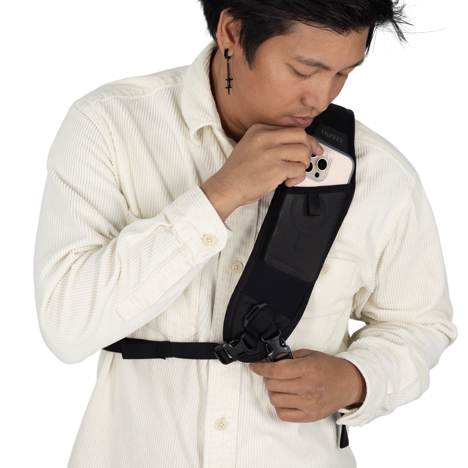 Osprey Quasar Sling 6L in Black — detail view 5