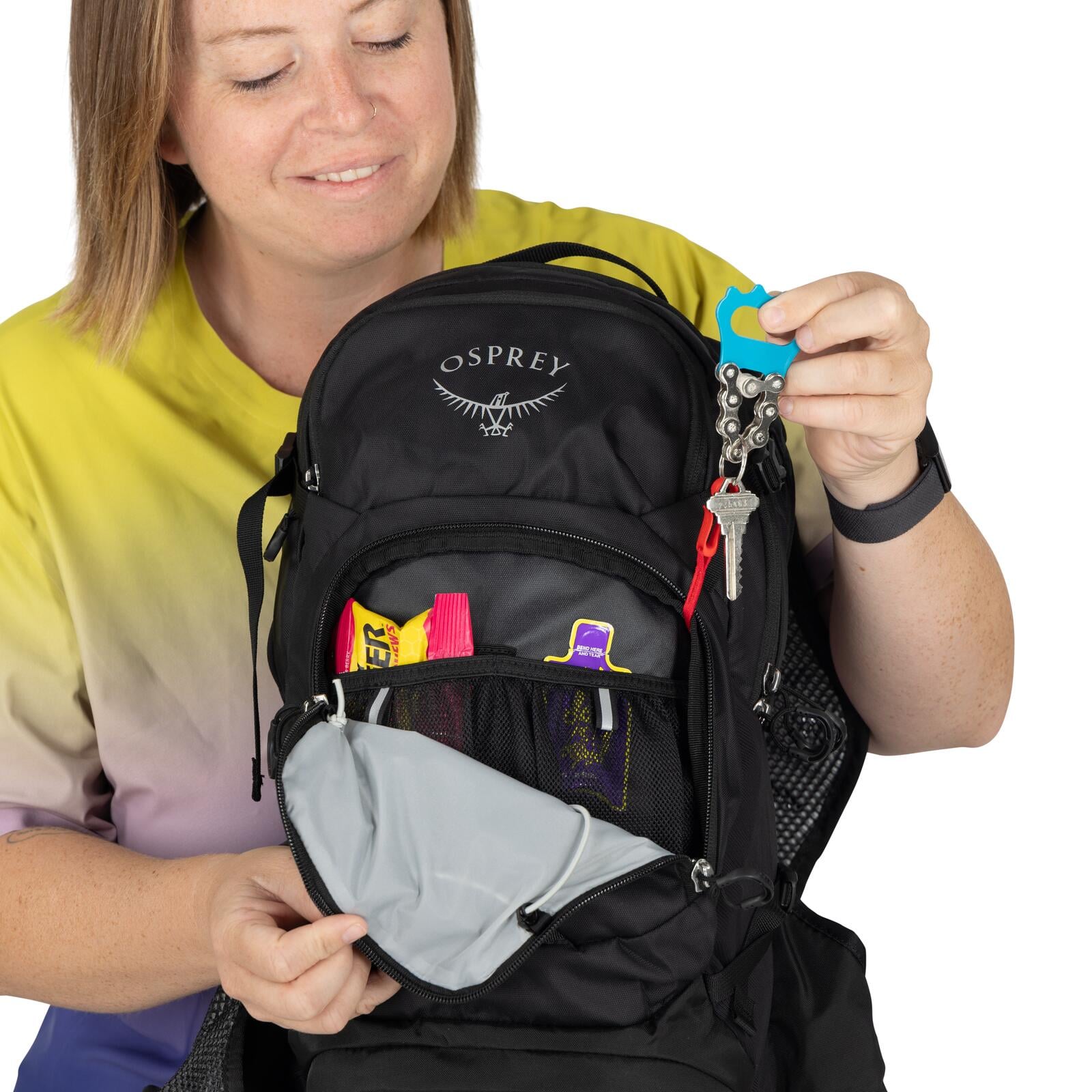 Osprey Raven 14 Extended Fit Women's Bike Hydration Pack 14L in Black — detail view 5