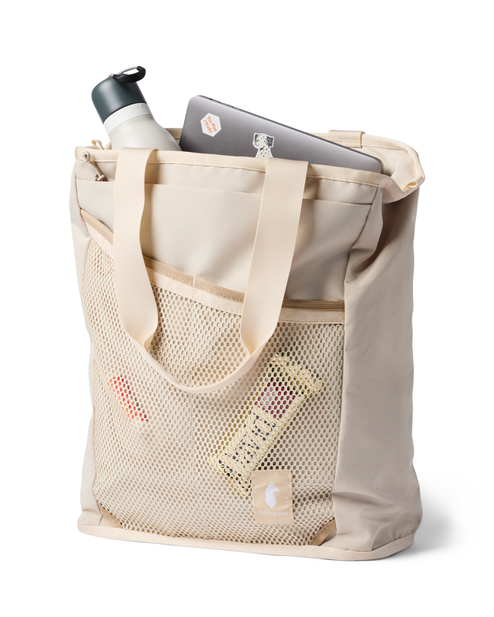 Cotopaxi Todo 22L Convertible Tote in Cream — angle view 3