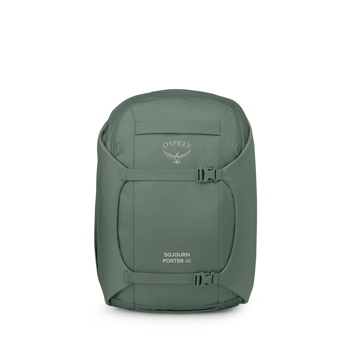 Osprey Sojourn Porter Travel Pack-46L in Koseret Green — front view # color_Koseret Green