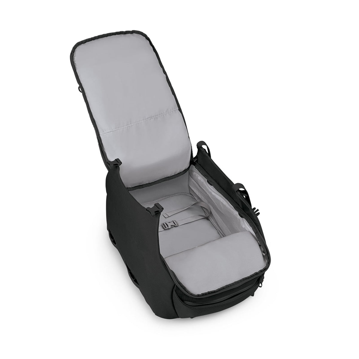 Osprey Sojourn Porter Travel Pack-46L in Black — angle view 3