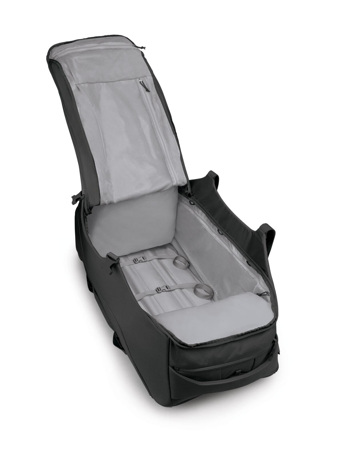 Osprey Sojourn Shuttle Wheeled Duffel 36"/130L in Black — angle view 3