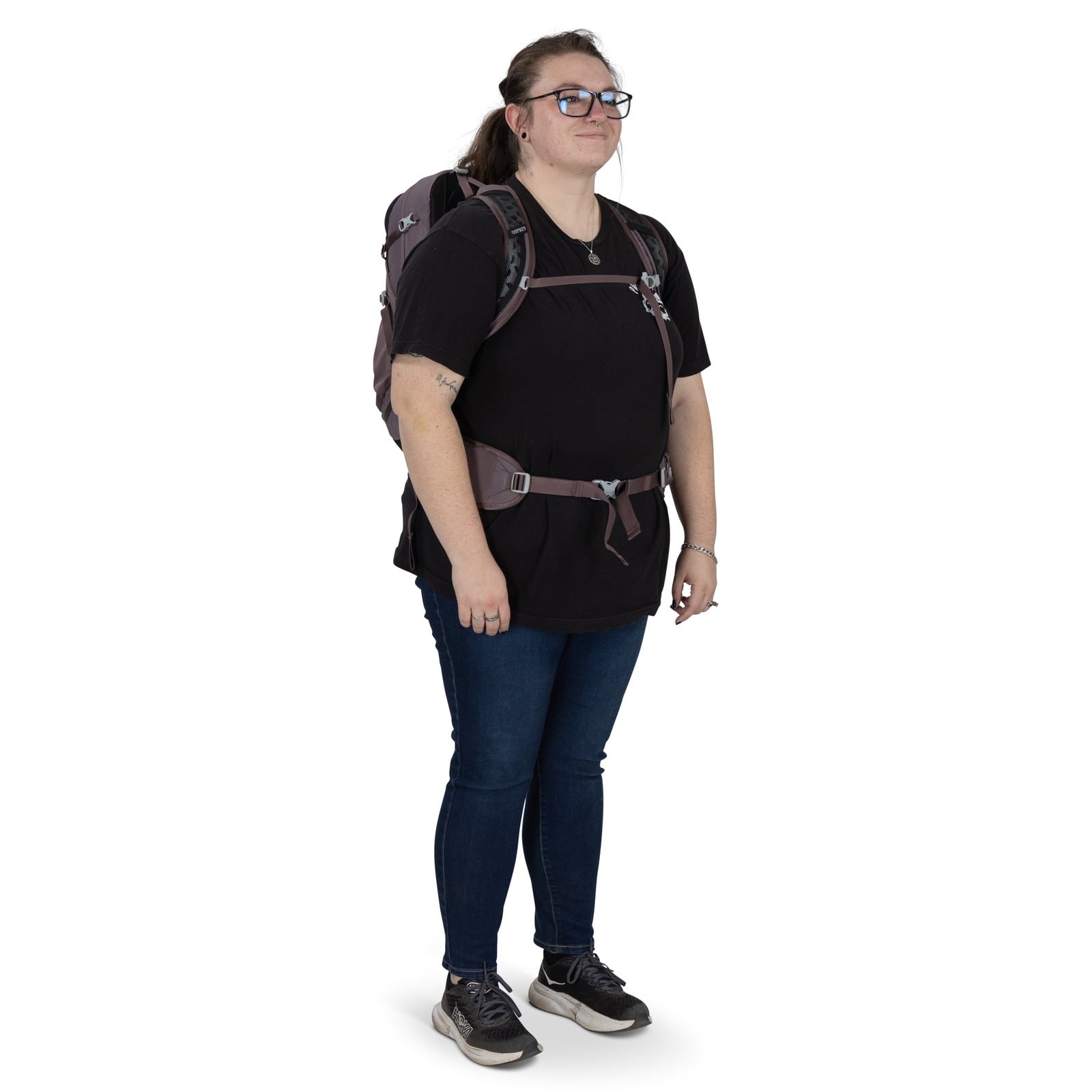 Osprey Sportlite 25 Extended Fit Hiking Backpack 25L in Graphite Purple — lifestyle