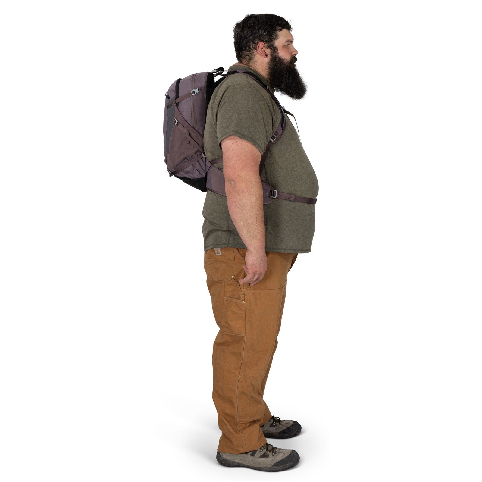 Osprey Sportlite 25 Extended Fit Hiking Backpack 25L in Graphite Purple — lifestyle 6