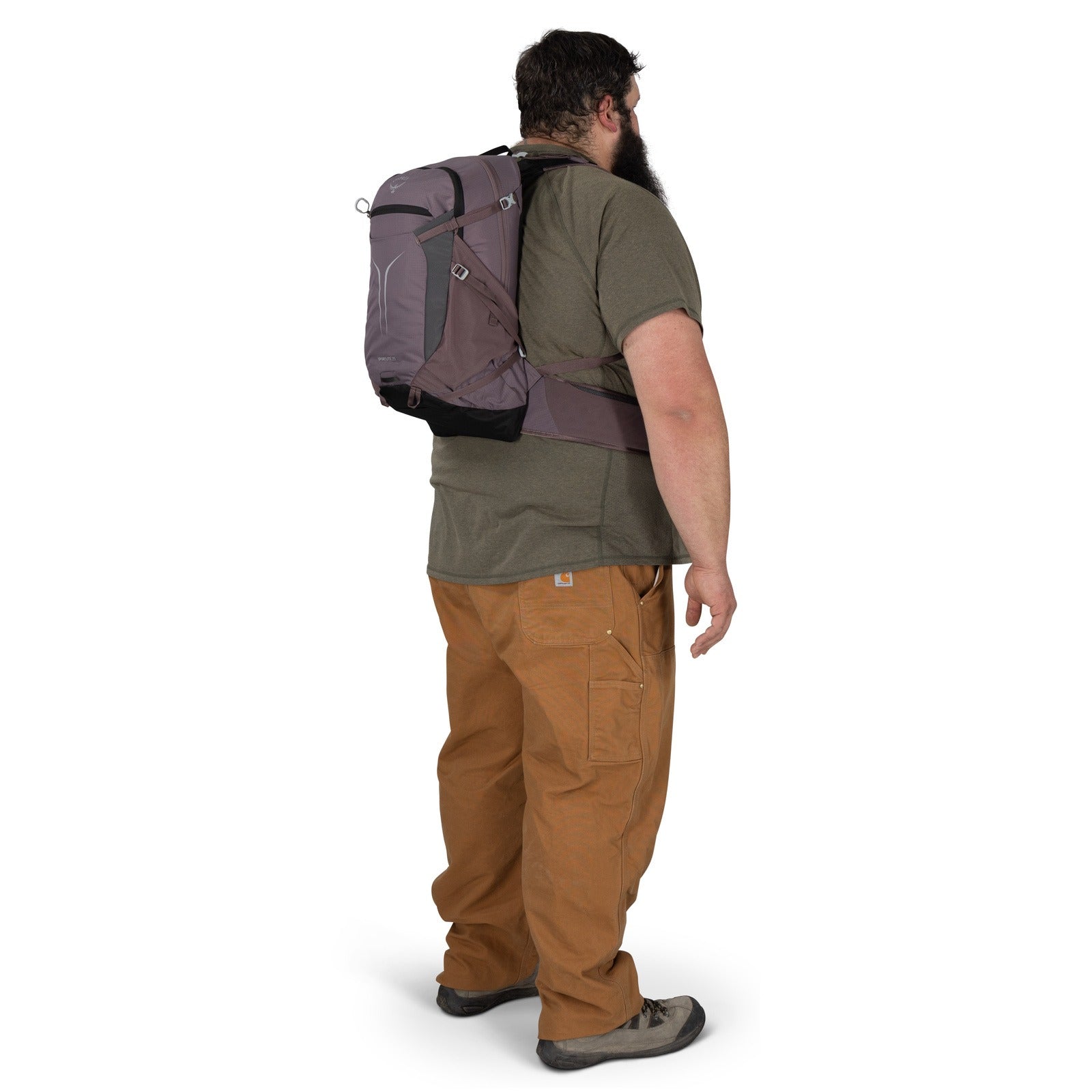 Osprey Sportlite 25 Extended Fit Hiking Backpack 25L in Graphite Purple — lifestyle 7
