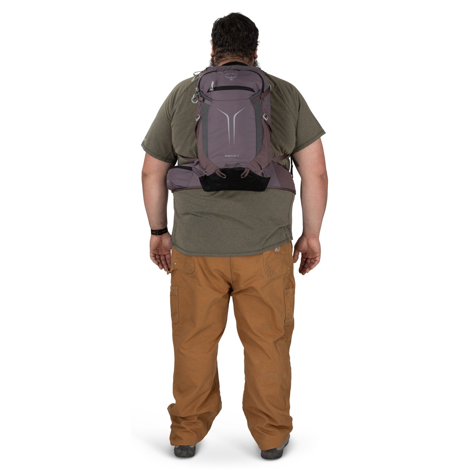 Osprey Sportlite 25 Extended Fit Hiking Backpack 25L in Graphite Purple — lifestyle 8