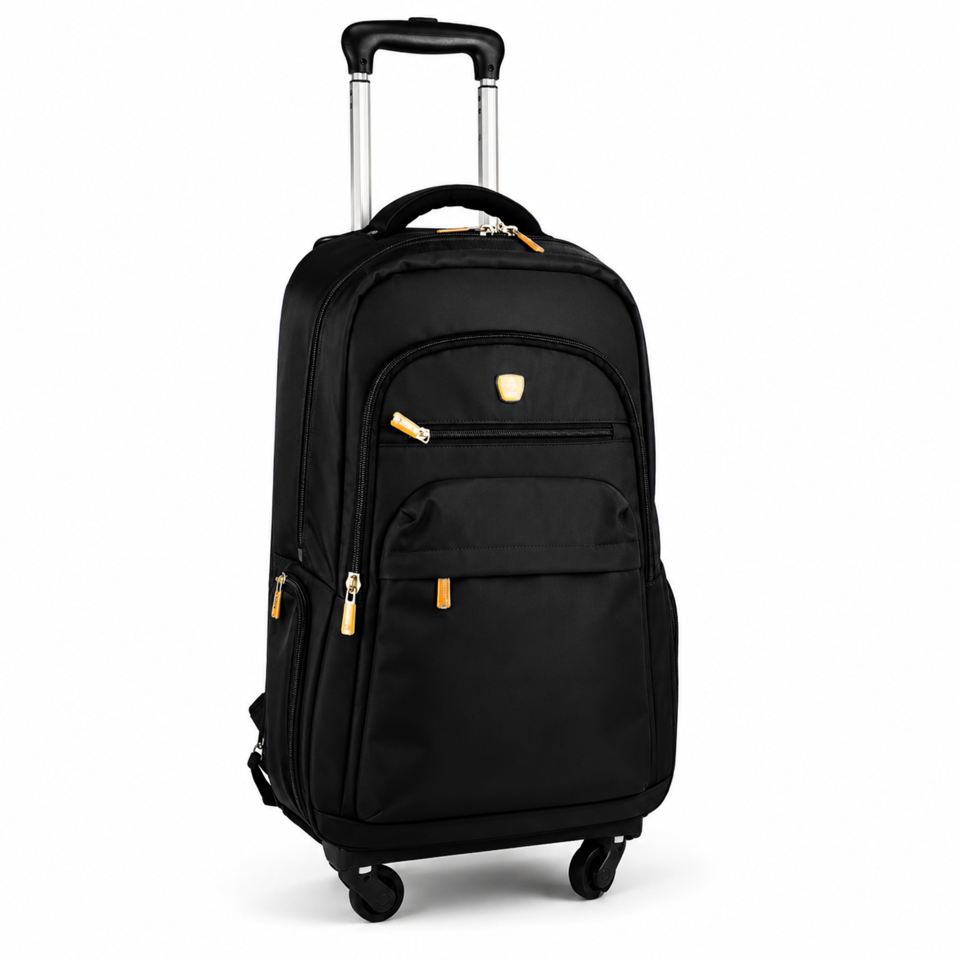 Power In Eavas 1921 4-Wheeled Backpack in Black — angle view 2
