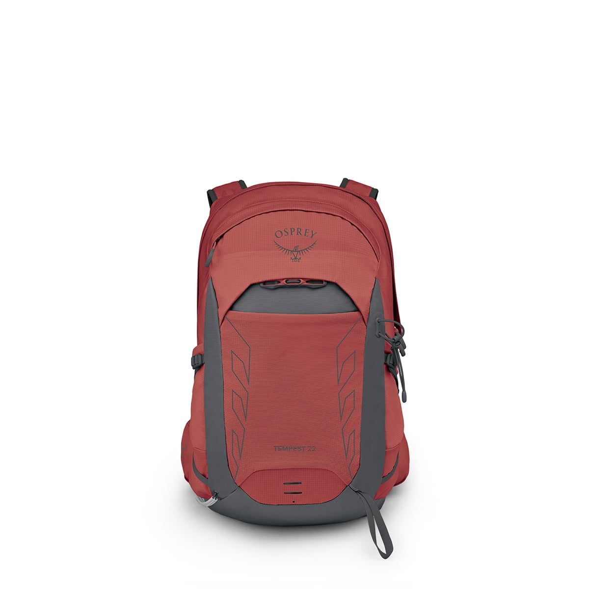 Osprey Tempest 22 Hiking Backpack 22L in Red Pampas/Coal Grey — front view