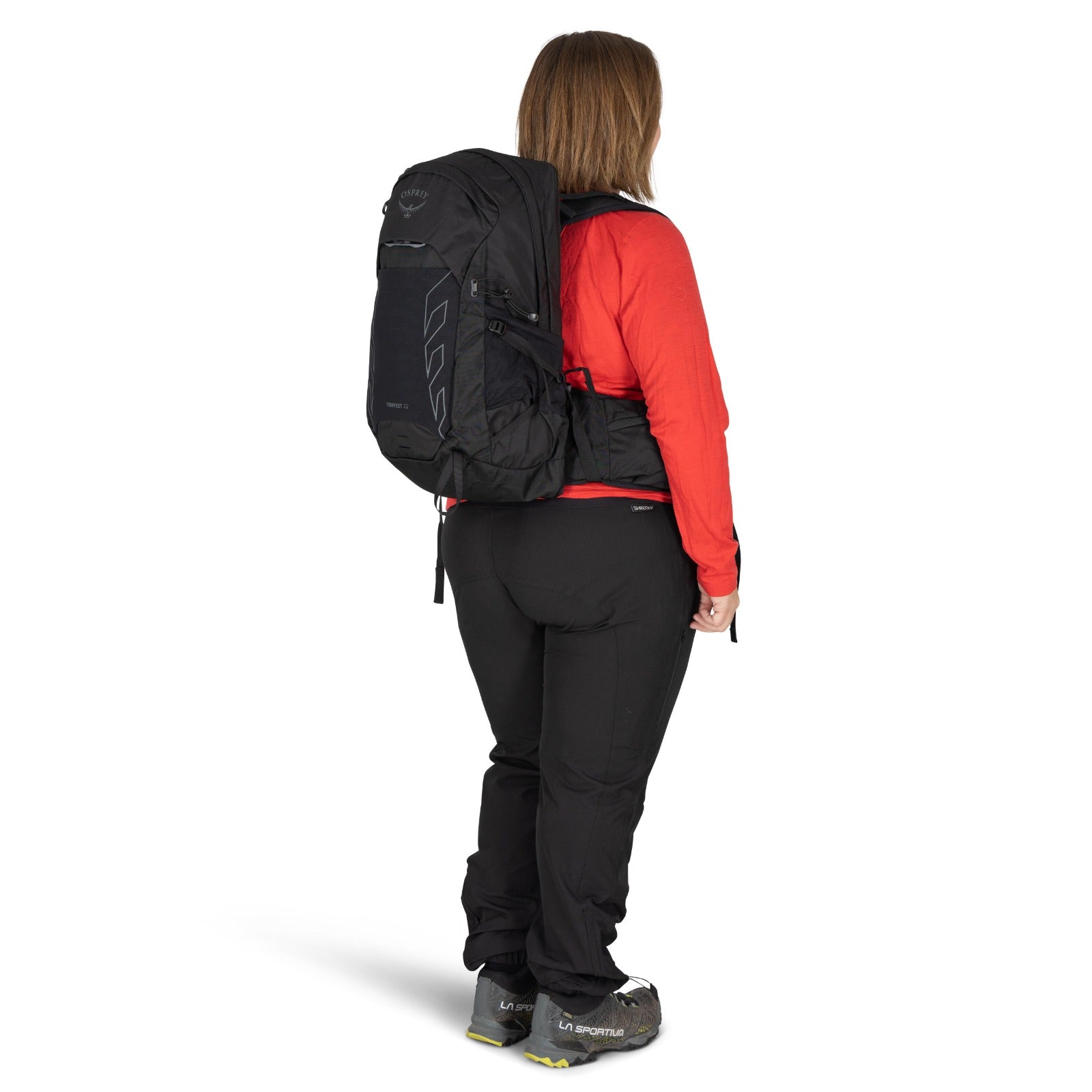 Osprey Tempest 22 Extended Fit Hiking Backpack 22L in Black/Coal Grey — lifestyle 2