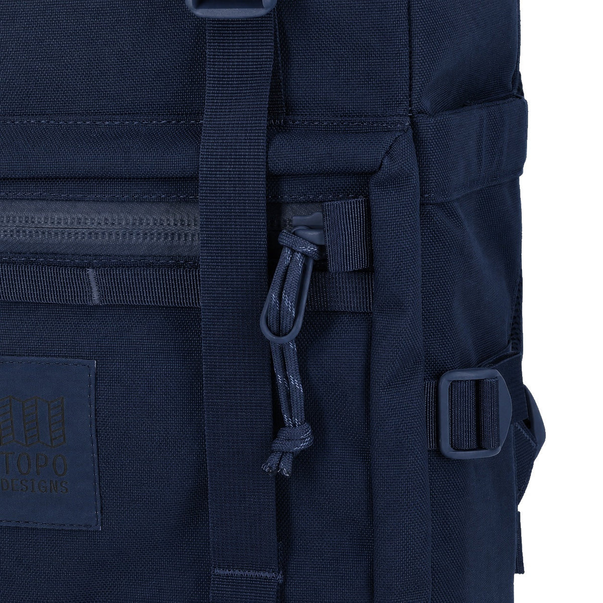 Topo Designs Rover Pack Tech in Navy — detail view