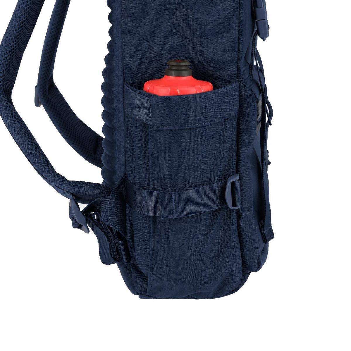 Topo Designs Rover Pack Tech in Navy — side view