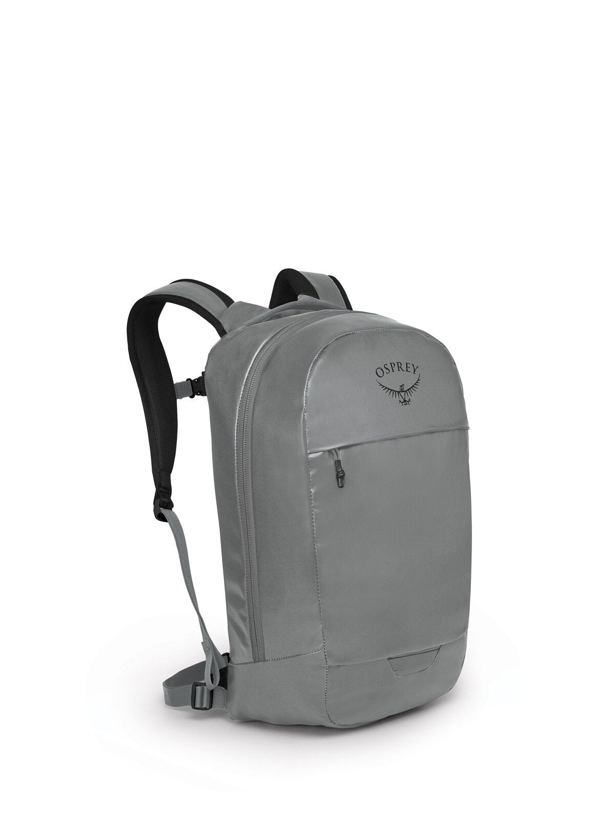 Osprey Transporter Panel Loader Backpack 20L in Smoke Grey — front view # color_Smoke Grey