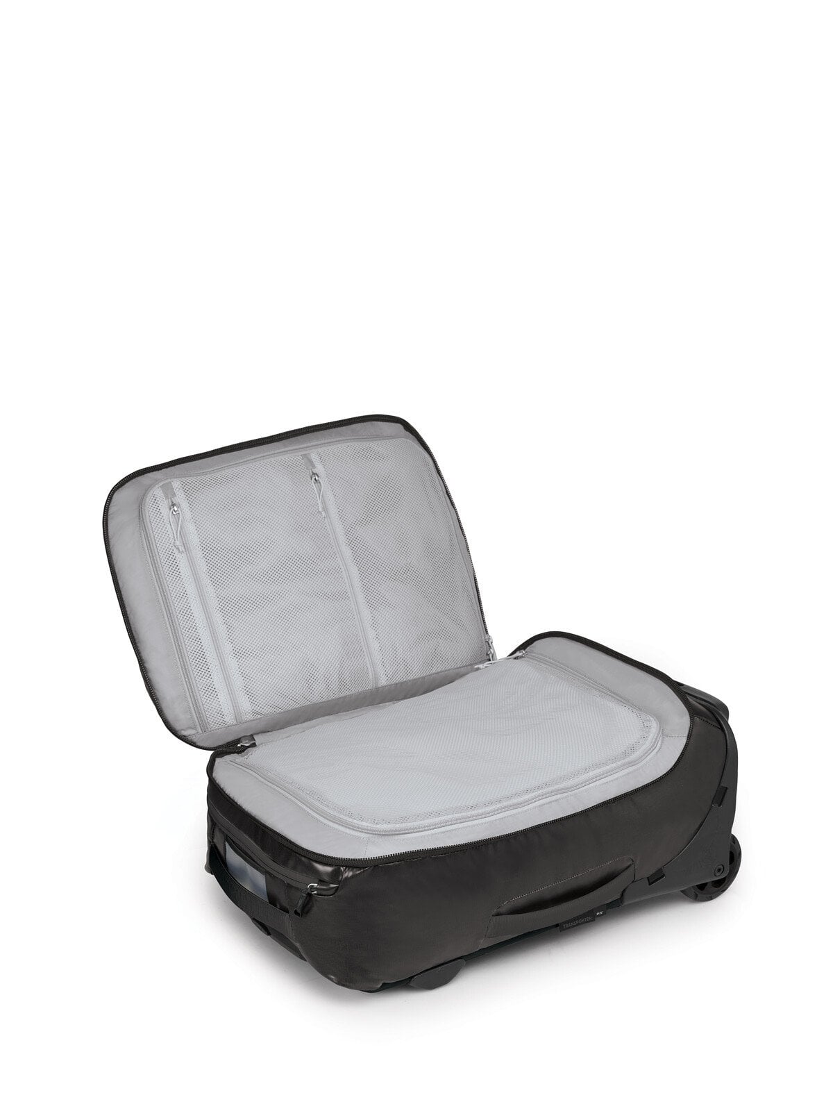 Osprey Transporter Wheeled Duffel 38L-Carry On in Black — interior view
