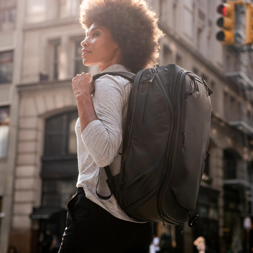 Peak Design Travel Backpack 45L - Black in use