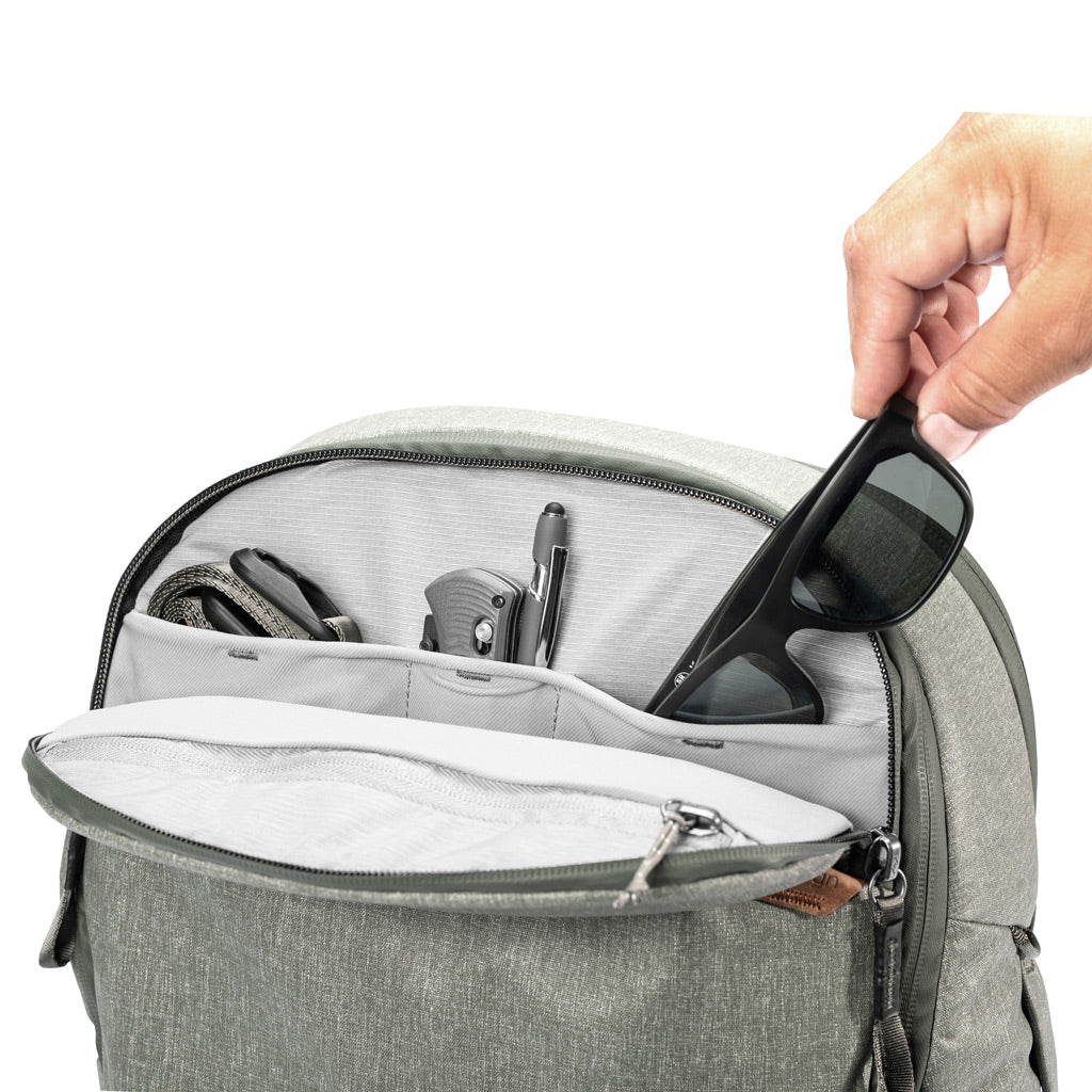 Peak Design Travel Backpack 30L - Sage open