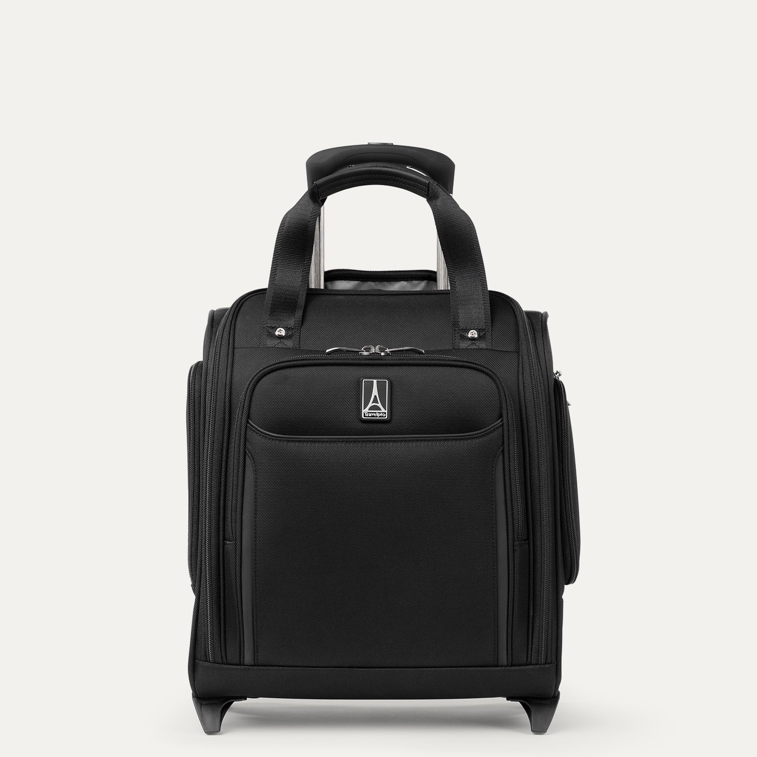 Travelpro Crew Classic Rolling UnderSeat Carry-On in Black — front view