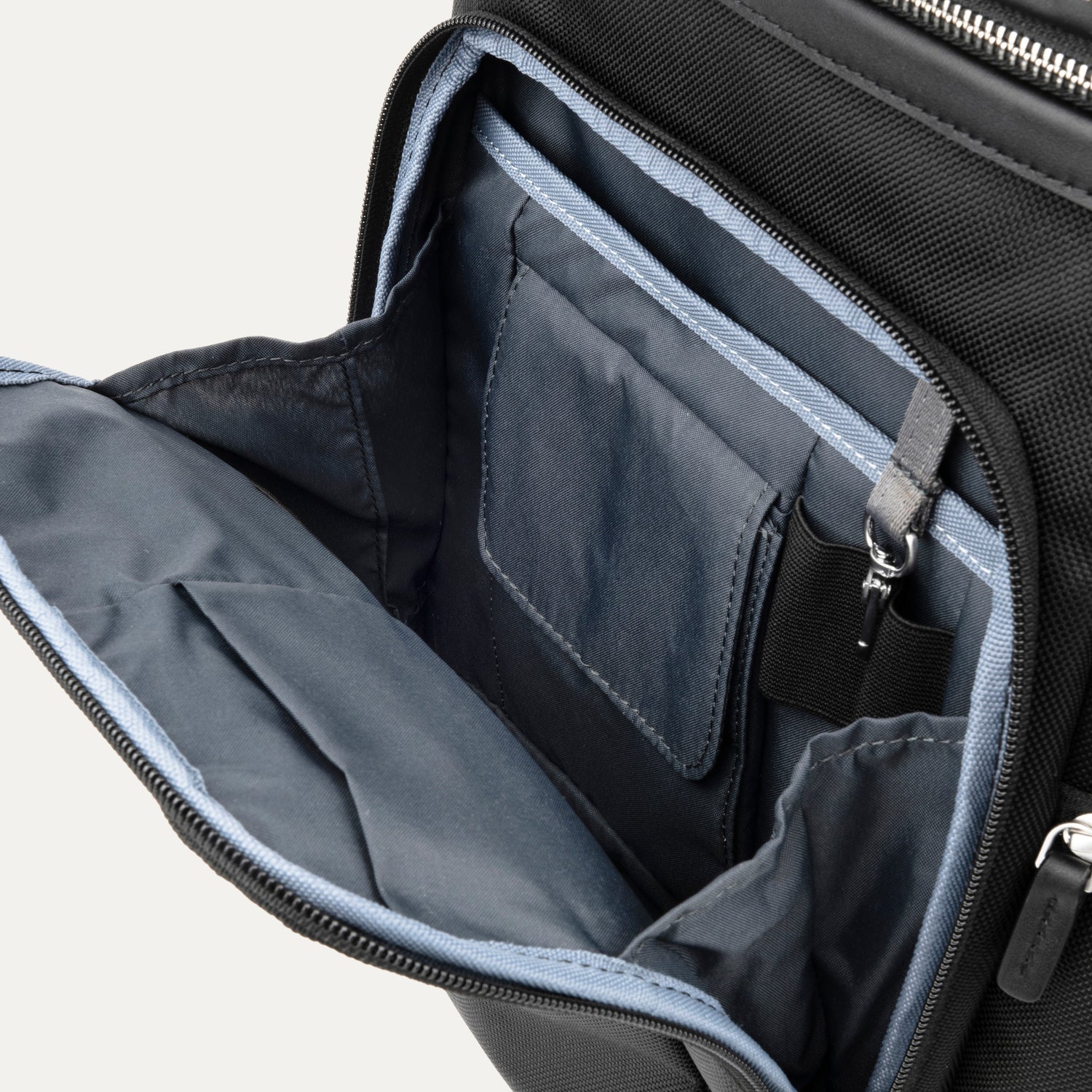 Travelpro Platinum Elite Business Backpack in Black — interior view