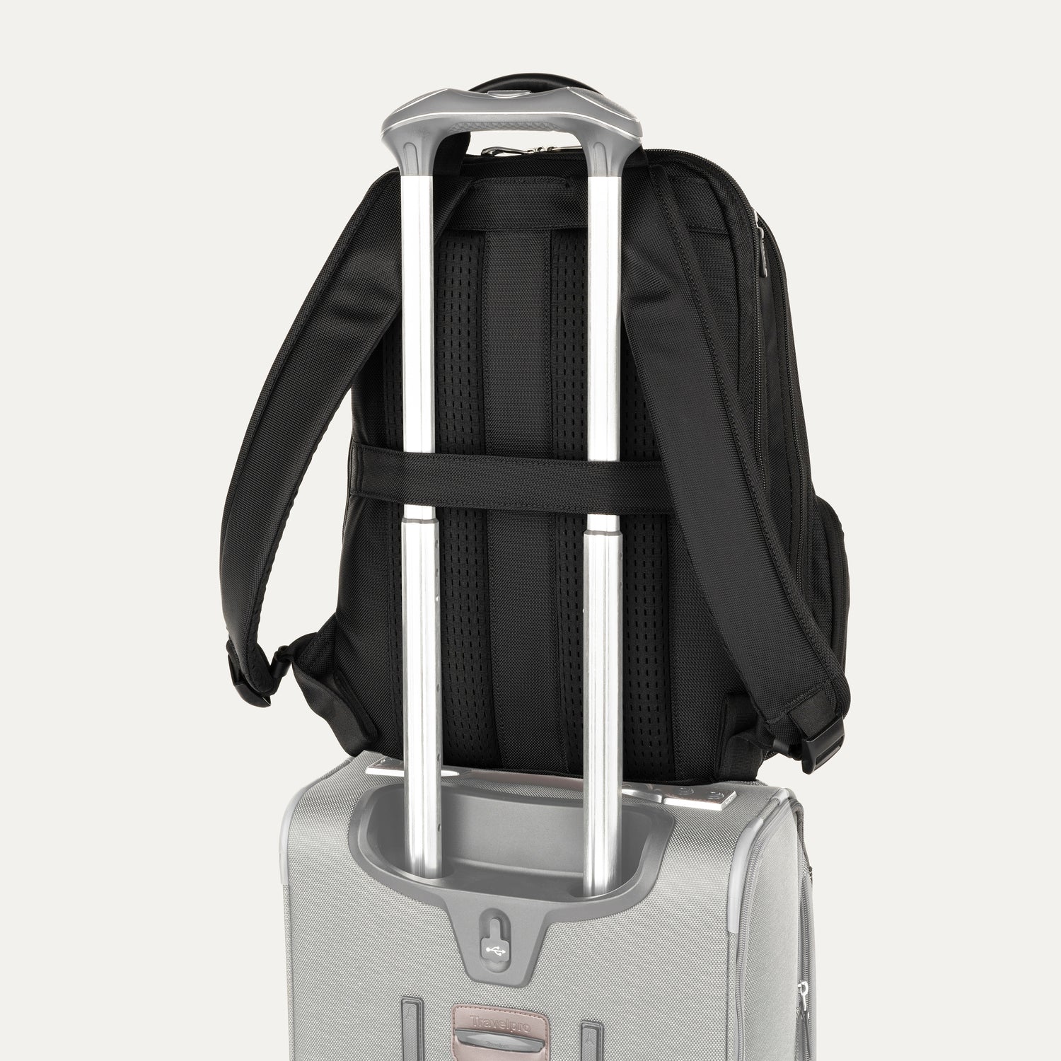 Travelpro Platinum Elite Business Backpack in Black — detail view