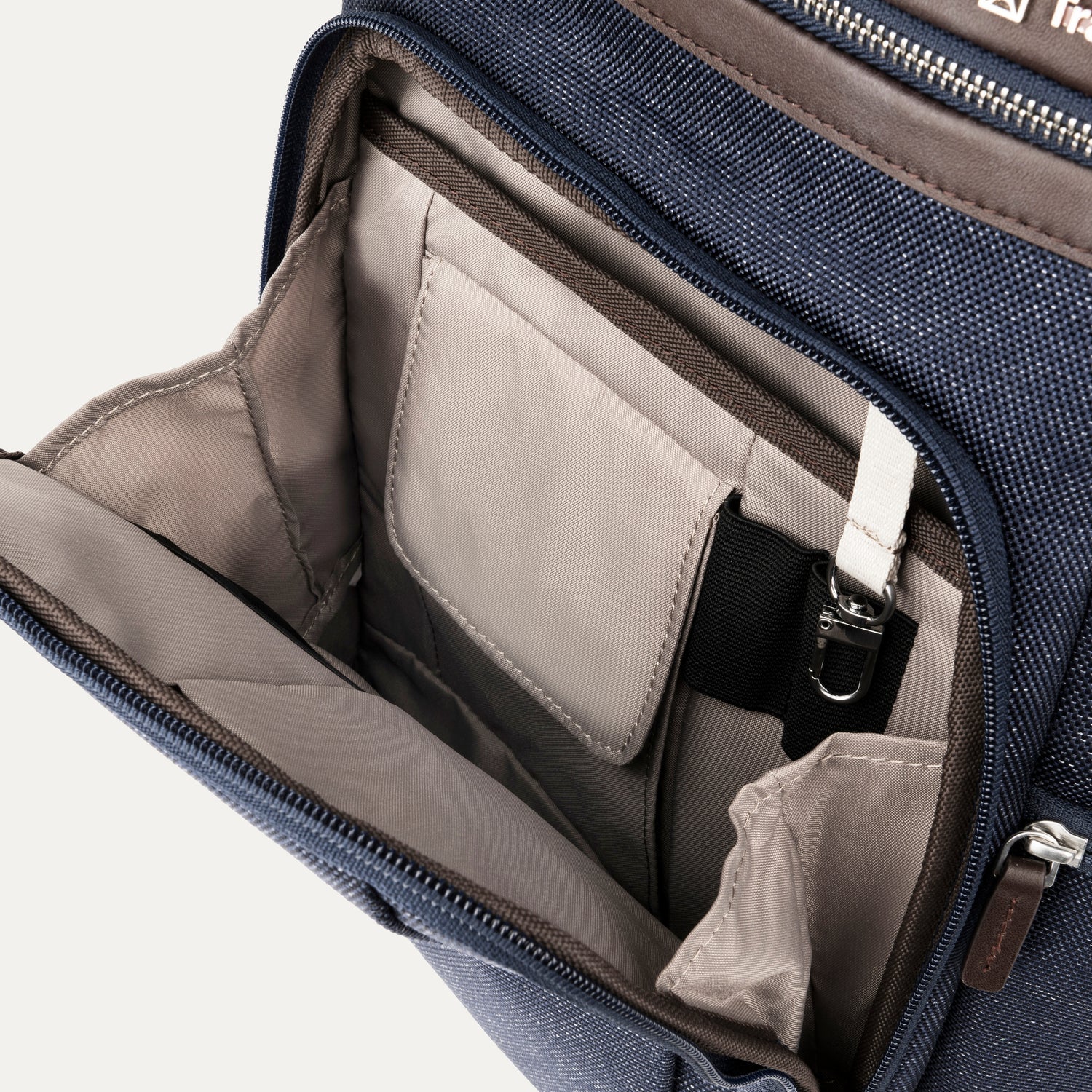 Travelpro Platinum Elite Business Backpack in True Navy — interior view 2