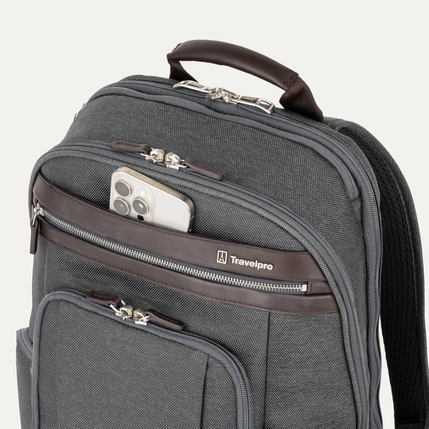 Travelpro Platinum Elite Business Backpack in Vintage Grey — detail view 2