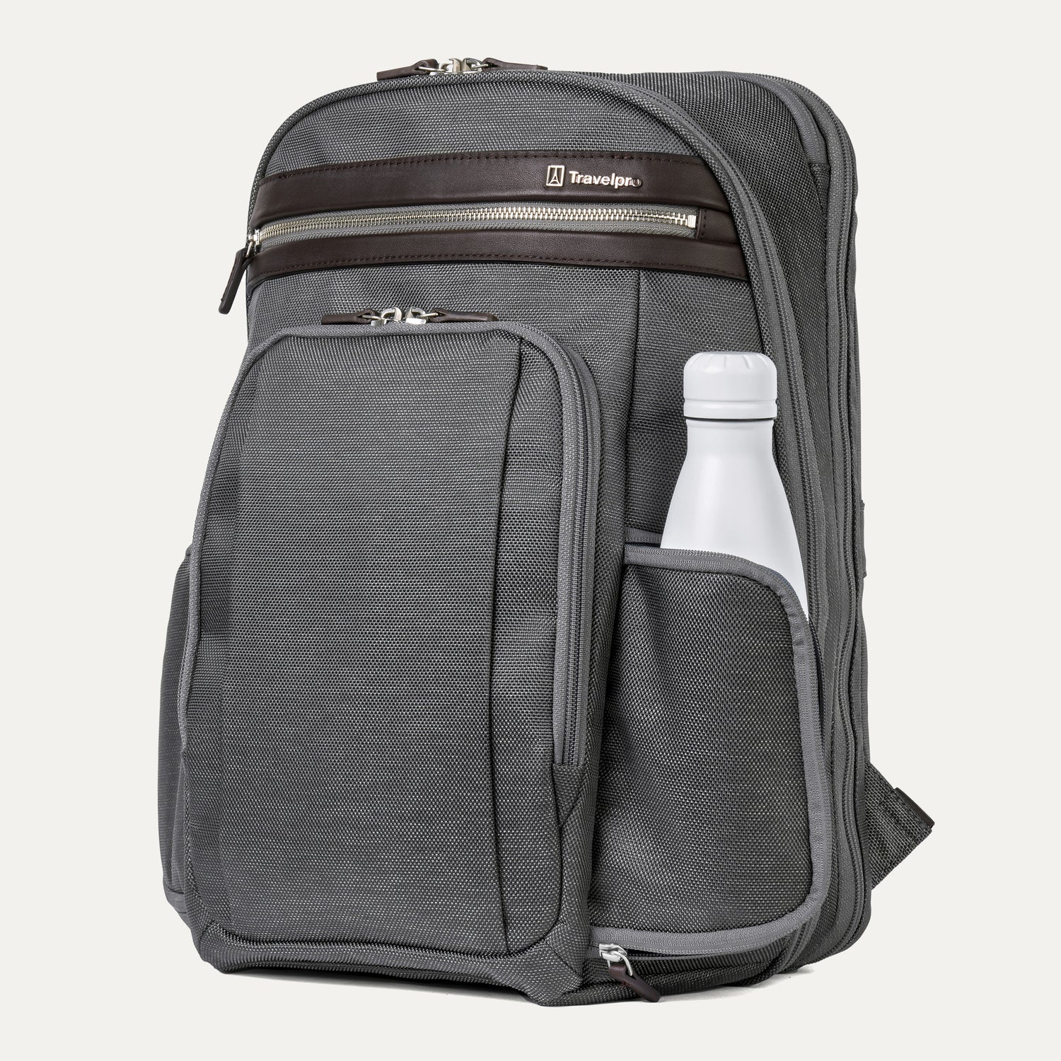 Travelpro Platinum Elite Business Backpack in Vintage Grey — detail view 3