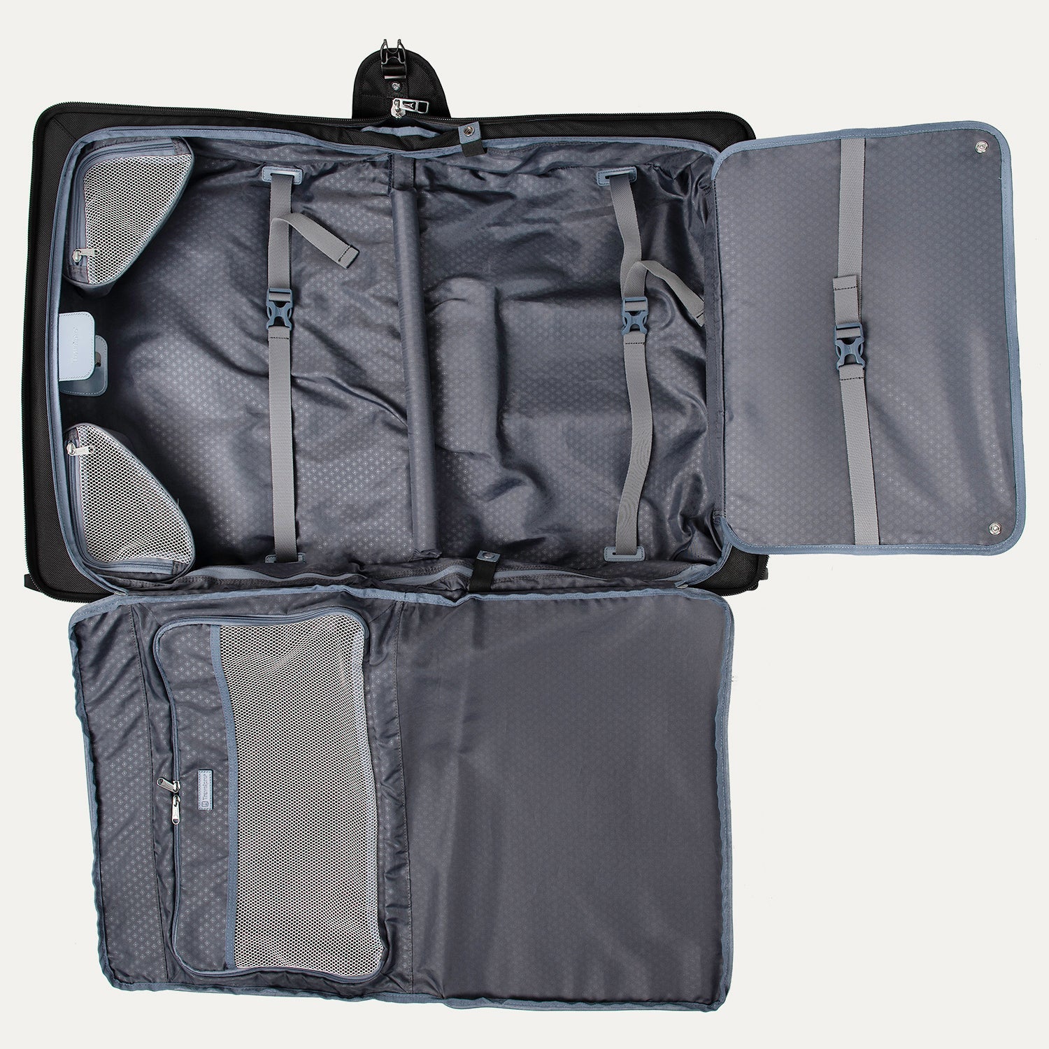 Travelpro Platinum Elite Carry-On Rolling Garment Bag in Shadow Black — interior view