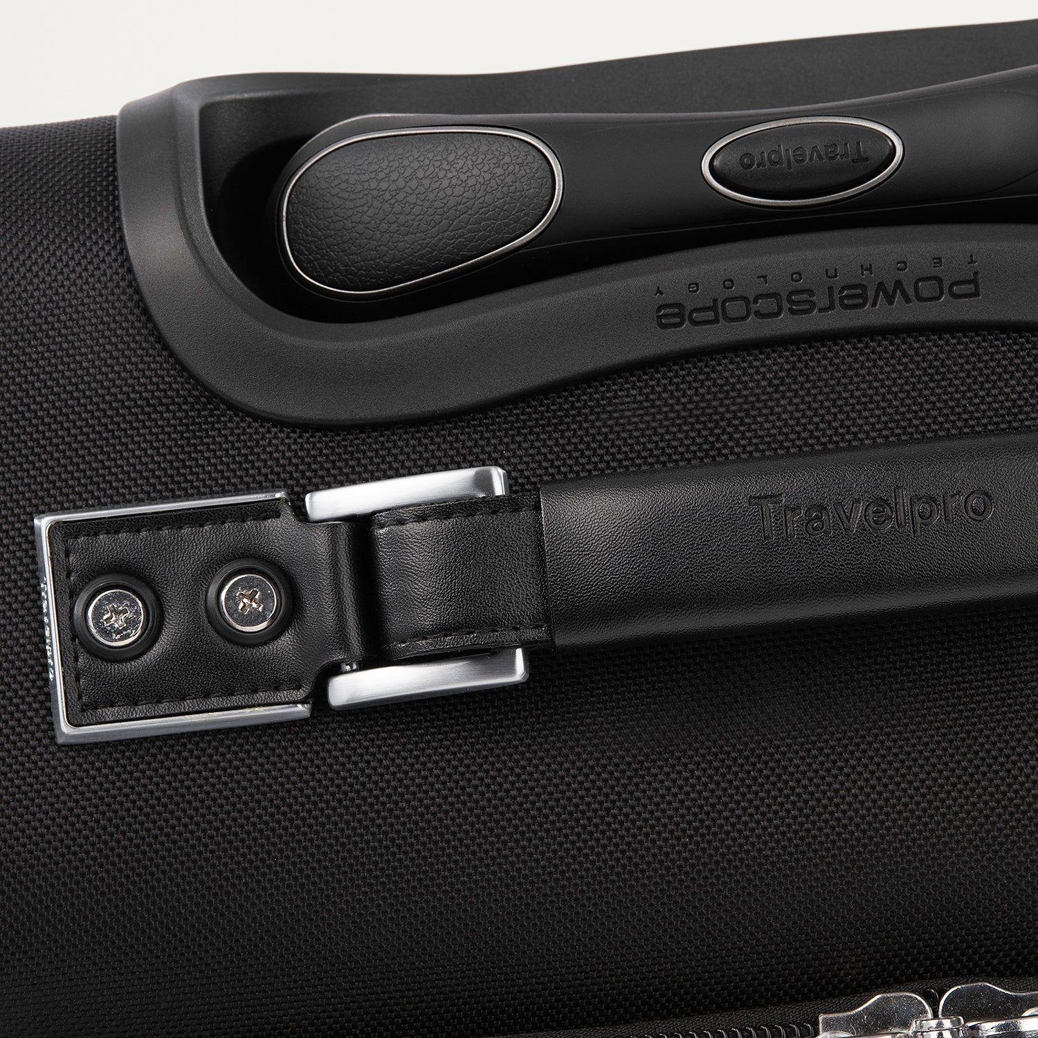 Travelpro Platinum Elite Carry-On Spinner Tote in Shadow Black — detail view 3