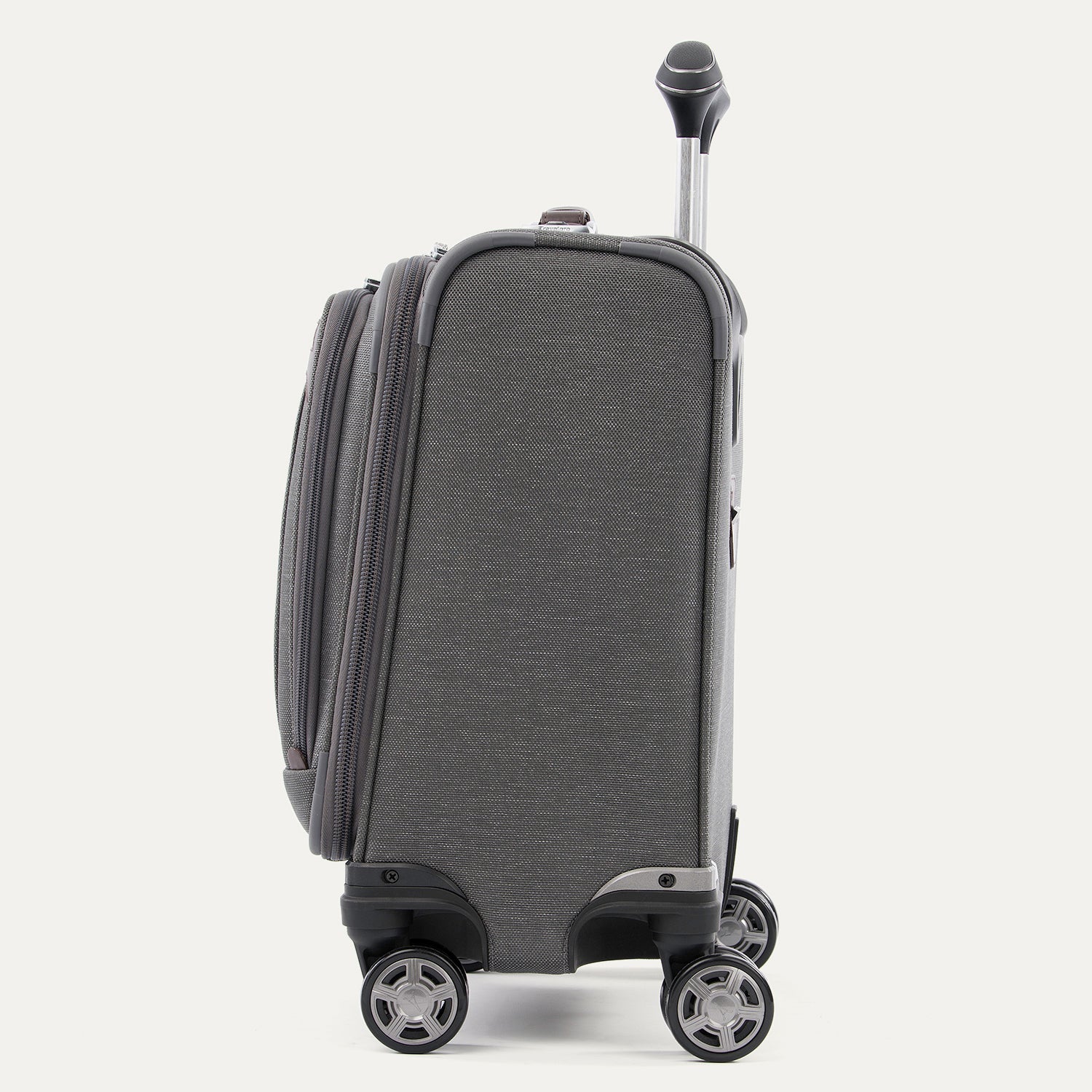 Travelpro Platinum Elite Carry-On Spinner Tote in Vintage Grey — angle view 2