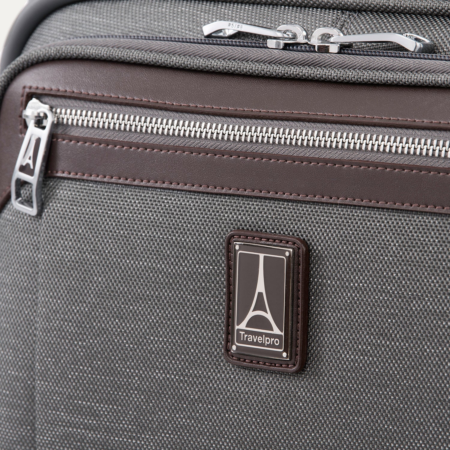 Travelpro Platinum Elite Carry-On Spinner Tote in Vintage Grey — detail view 4