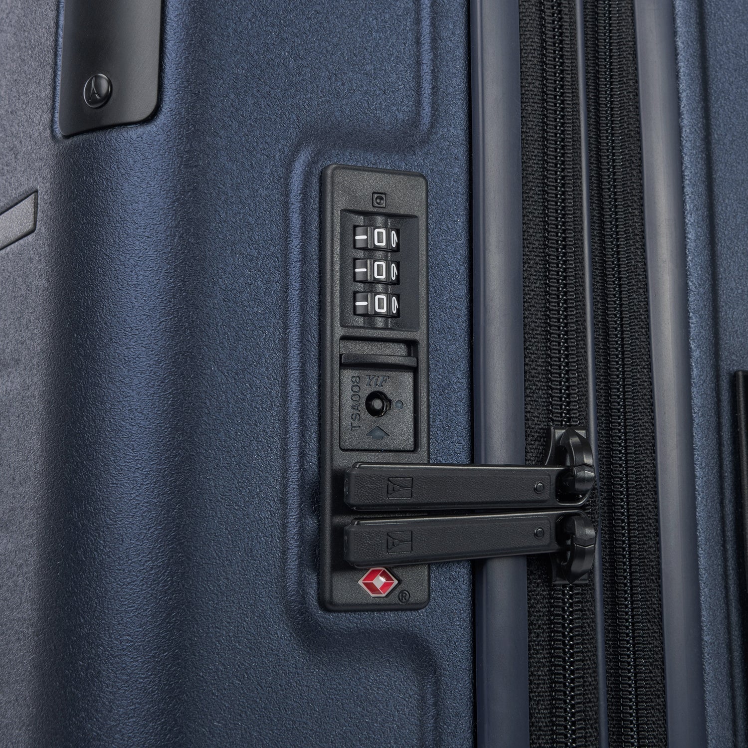 Travelpro Platinum Elite Hardside Compact Carry-On Expandable Spinner in Aviator Navy — detail view