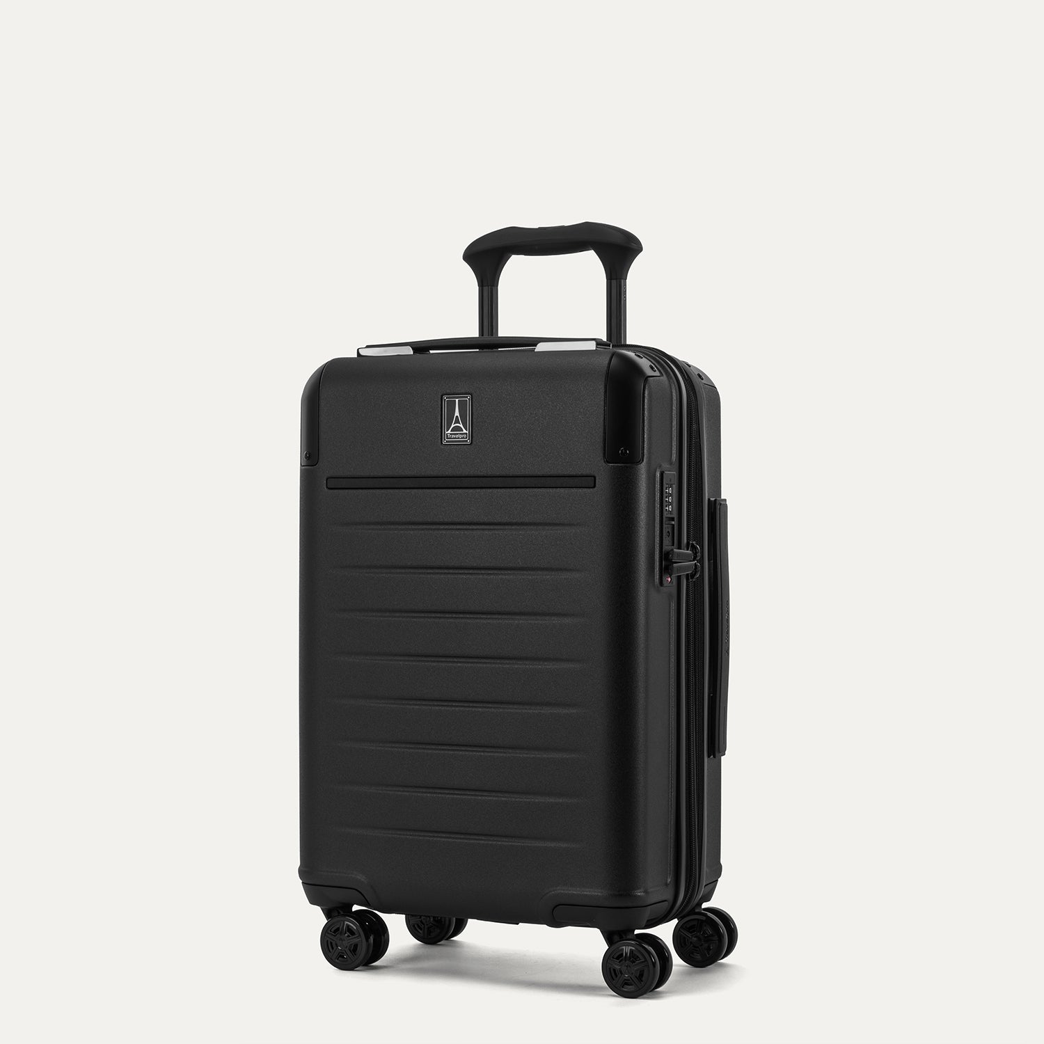 Travelpro Platinum Elite Hardside Compact Carry-On Expandable Spinner in Jet Black — angle view 1