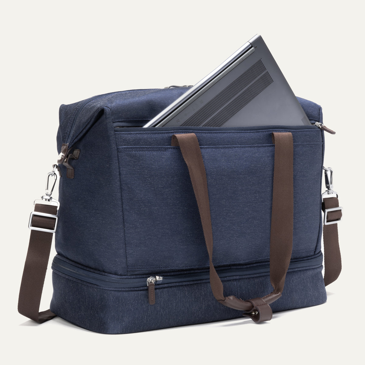 Travelpro Platinum Elite Drop-Bottom Weekender in True Navy — interior view 2