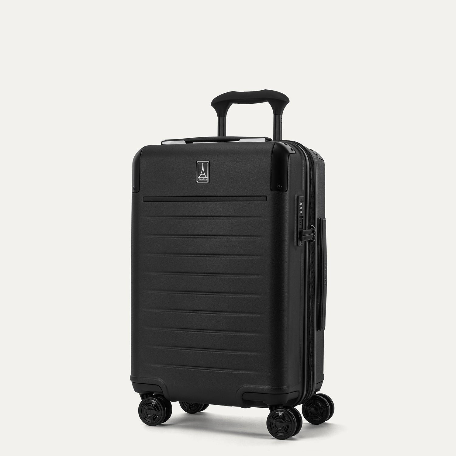 Travelpro Platinum Elite Hardside Carry-On Expandable Spinner in Jet Black — angle view 1