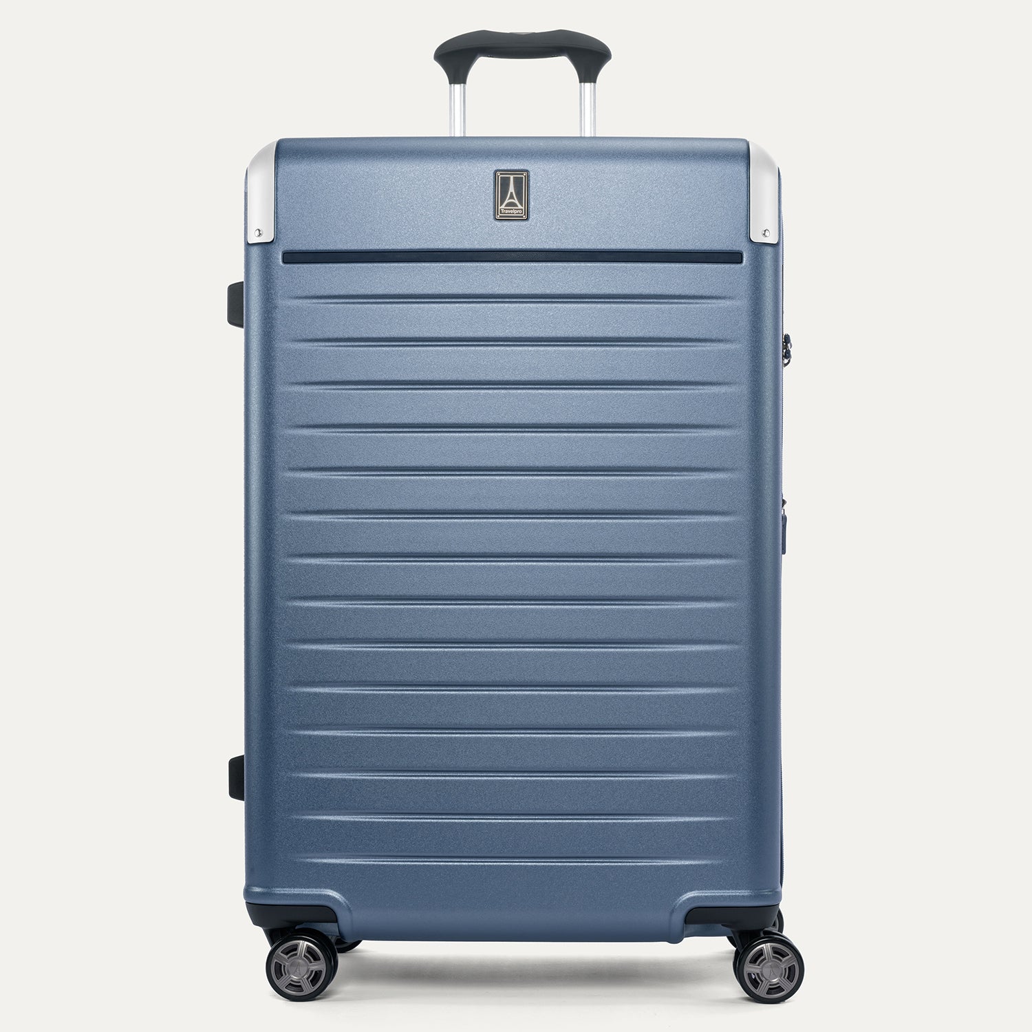 Travelpro Platinum Elite Hardside Large Check-In Expandable Spinner in Dark Sky Blue — front view