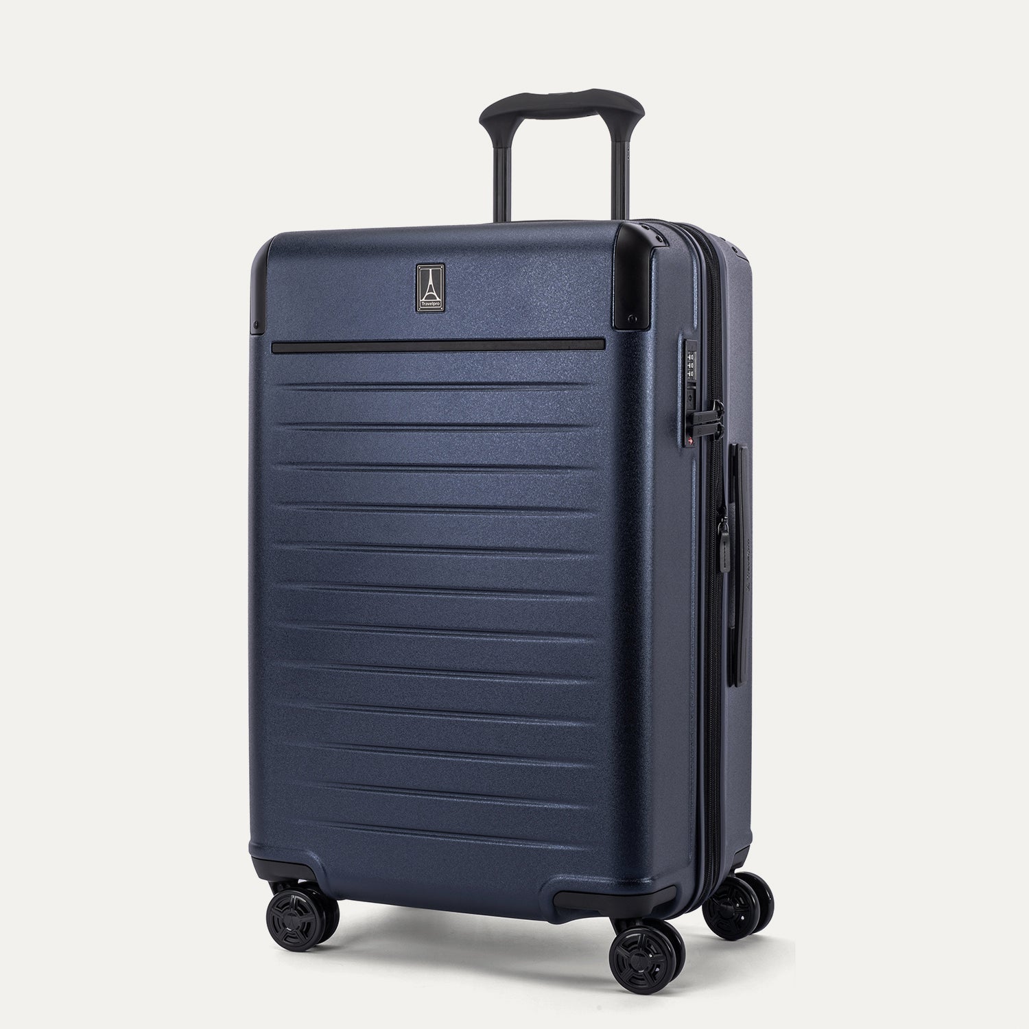 Travelpro Platinum Elite Hardside Medium Check-In Expandable Spinner in Aviator Navy — angle view 2