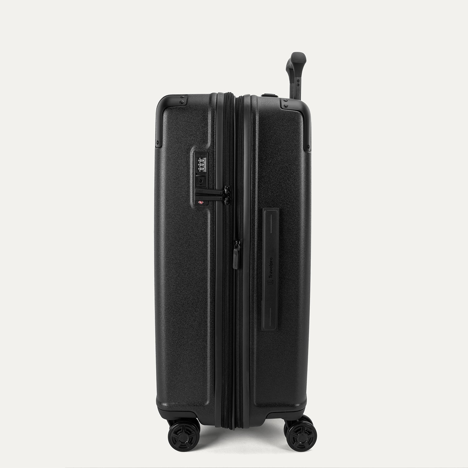 Travelpro Platinum Elite Hardside Medium Check-In Expandable Spinner in Jet Black — angle view 2