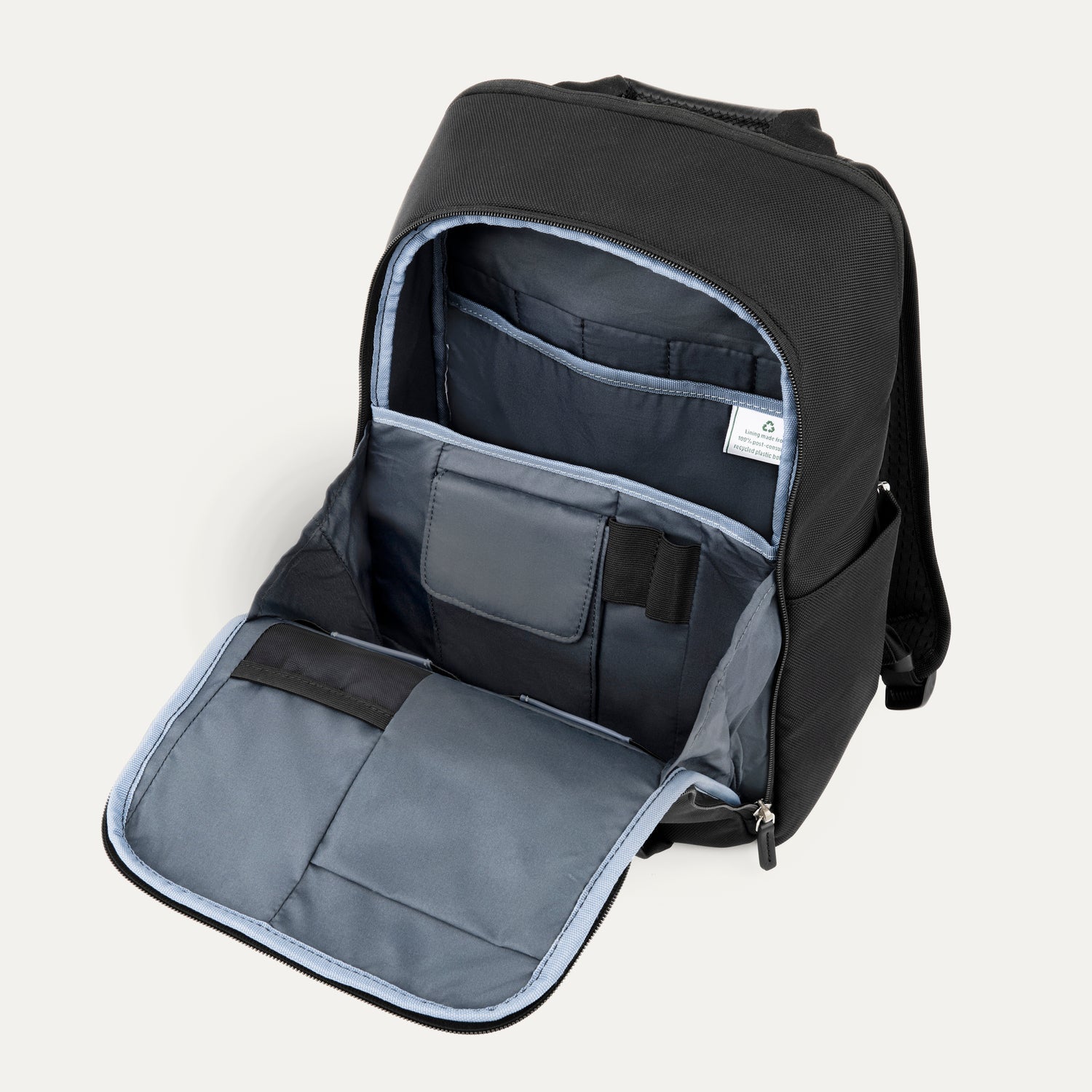 Travelpro Platinum Elite Slim Backpack in Black — interior view 2