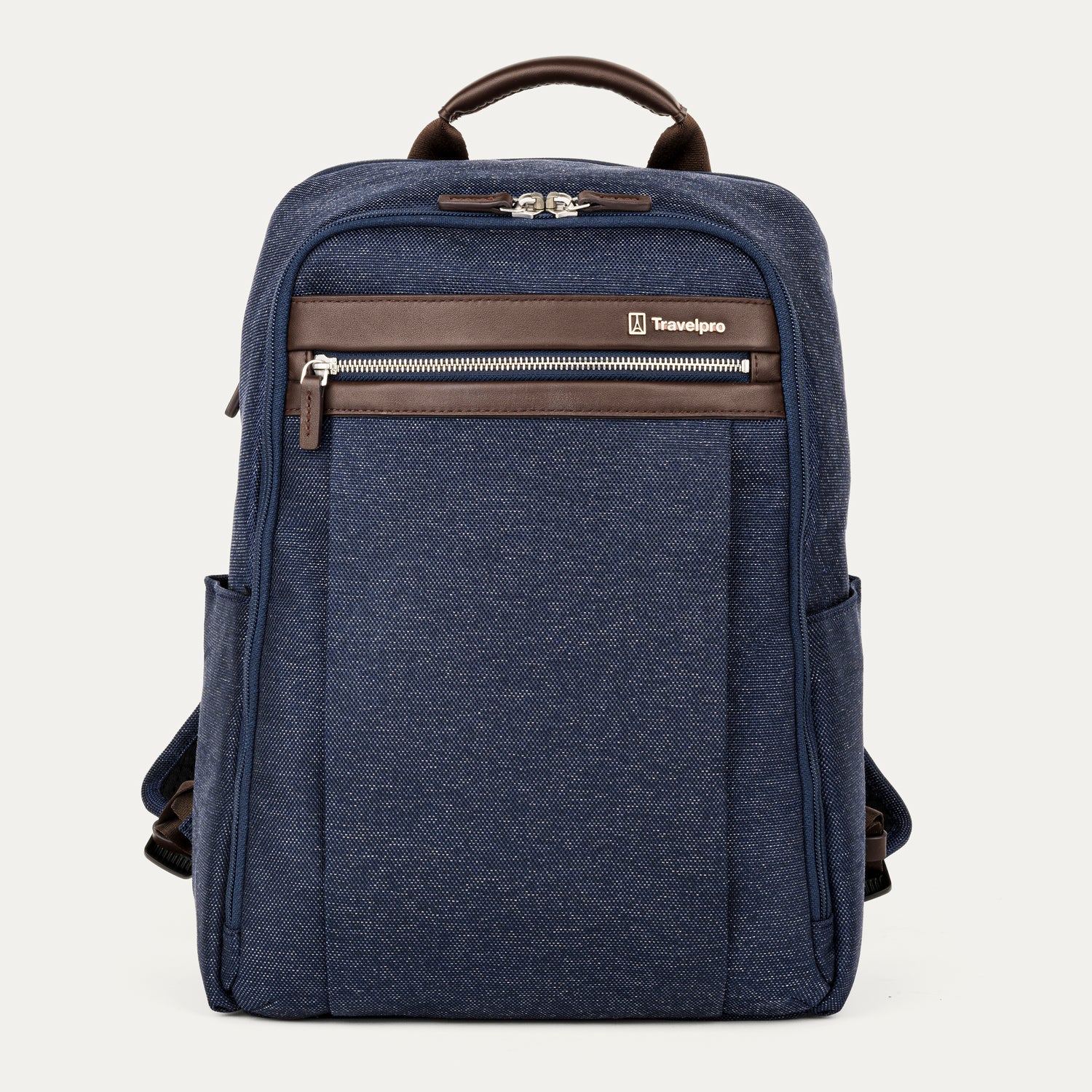 Travelpro Platinum Elite Slim Backpack in True Navy — front view