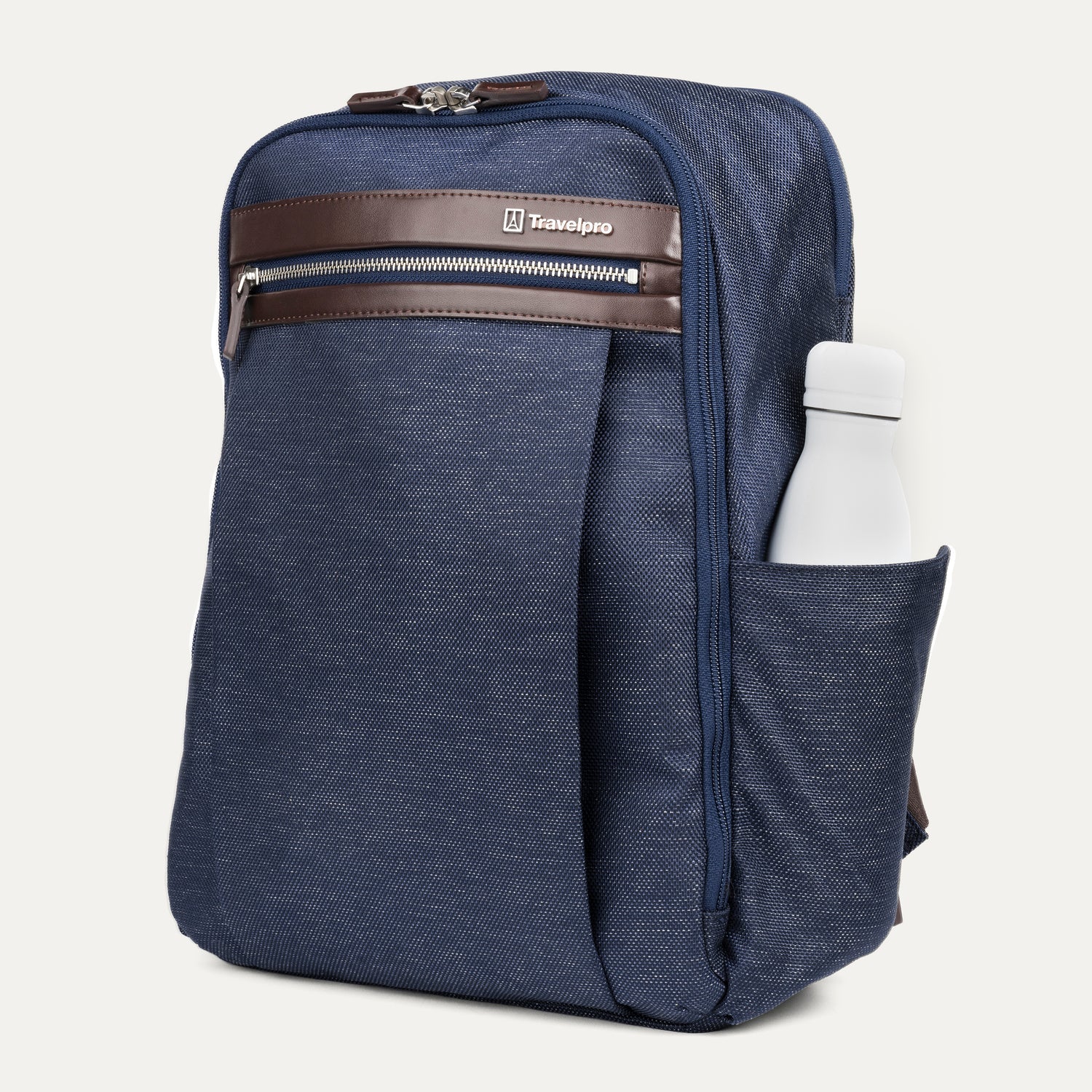 Travelpro Platinum Elite Slim Backpack in True Navy — detail view 3