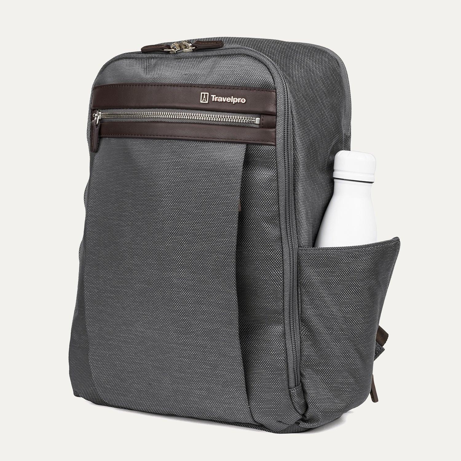 Travelpro Platinum Elite Slim Backpack in Vintage Grey — detail view 3