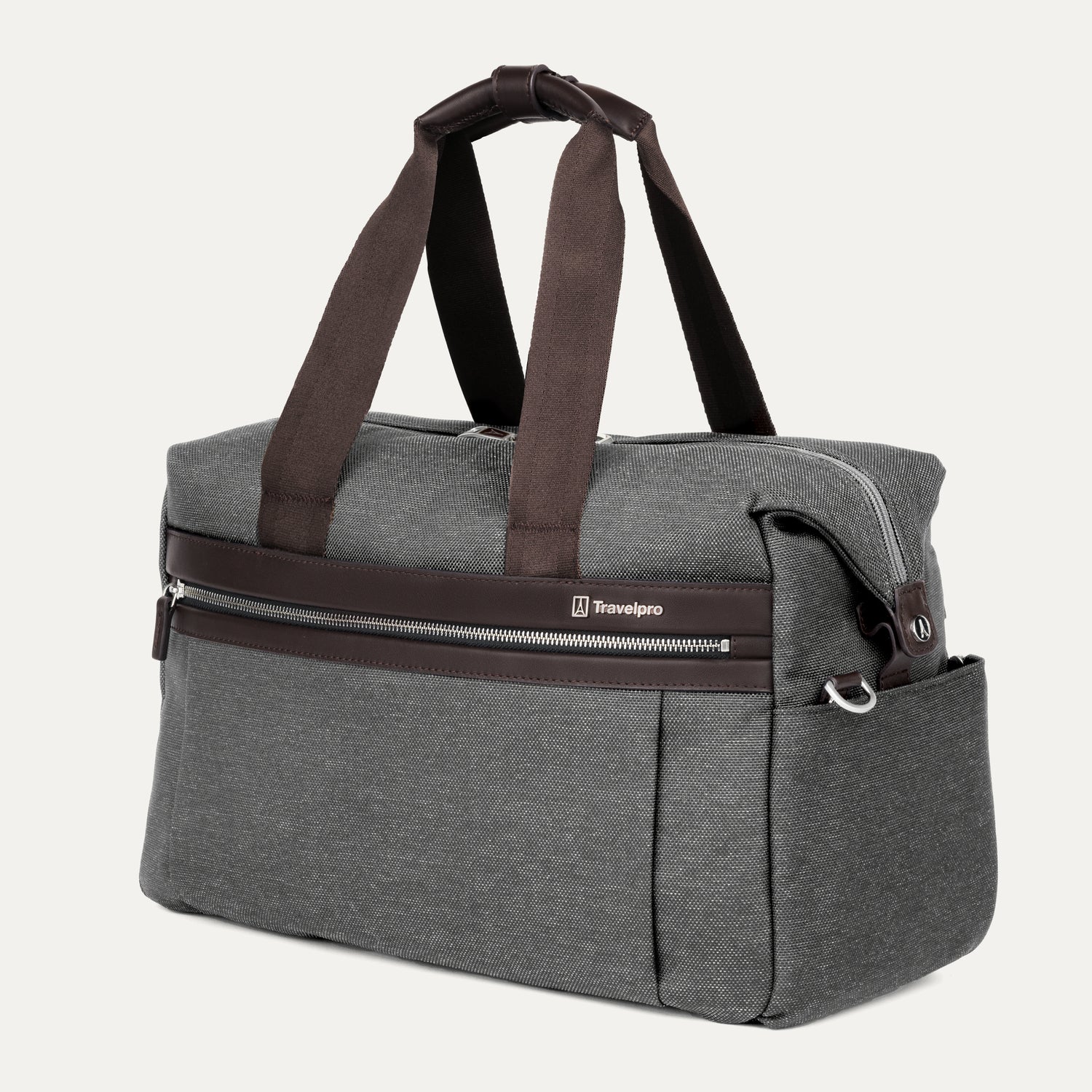 Travelpro Platinum Elite UnderSeat Tote in Vintage Grey — angle view 2